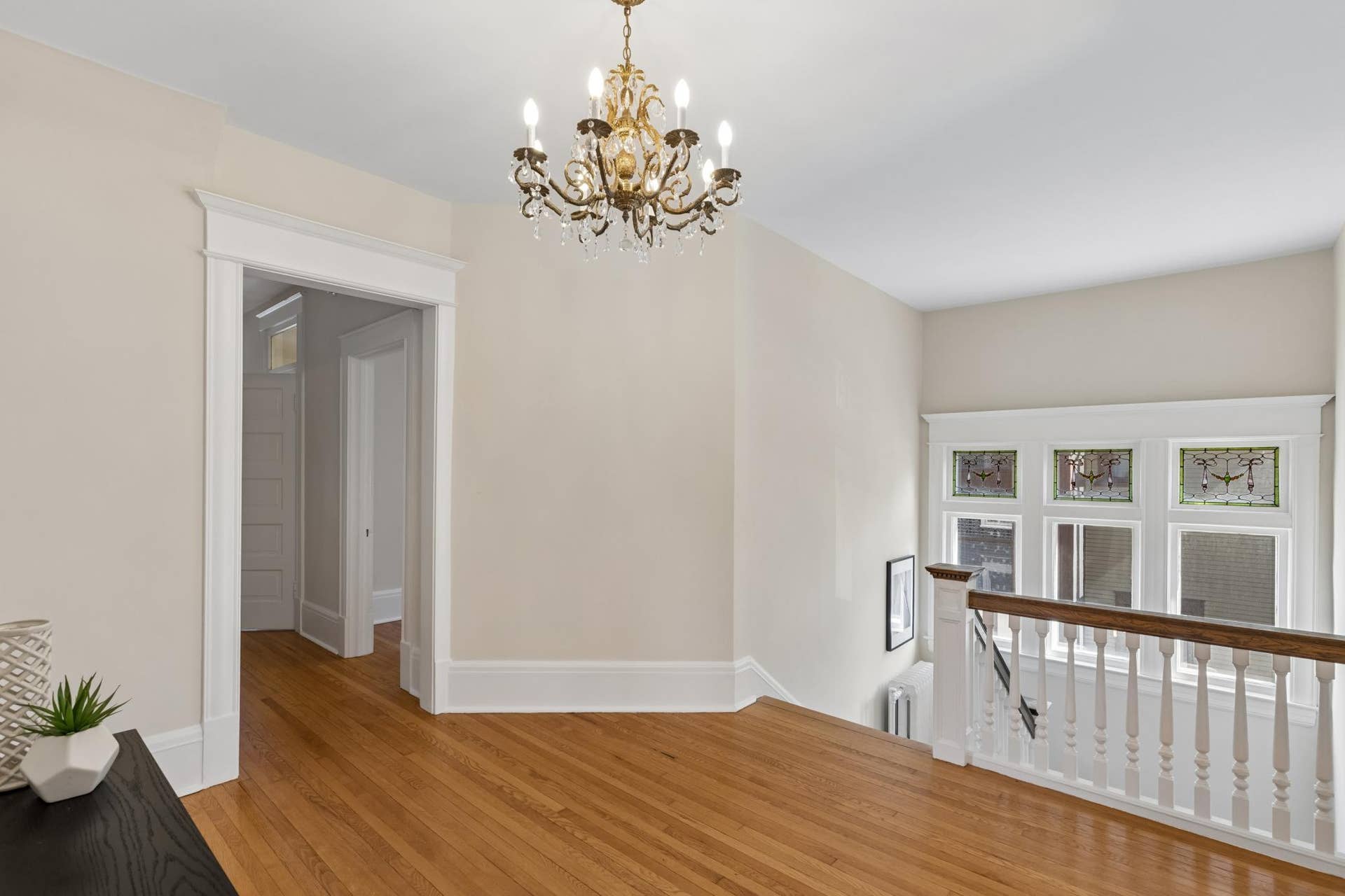 Spacious second-floor landing.