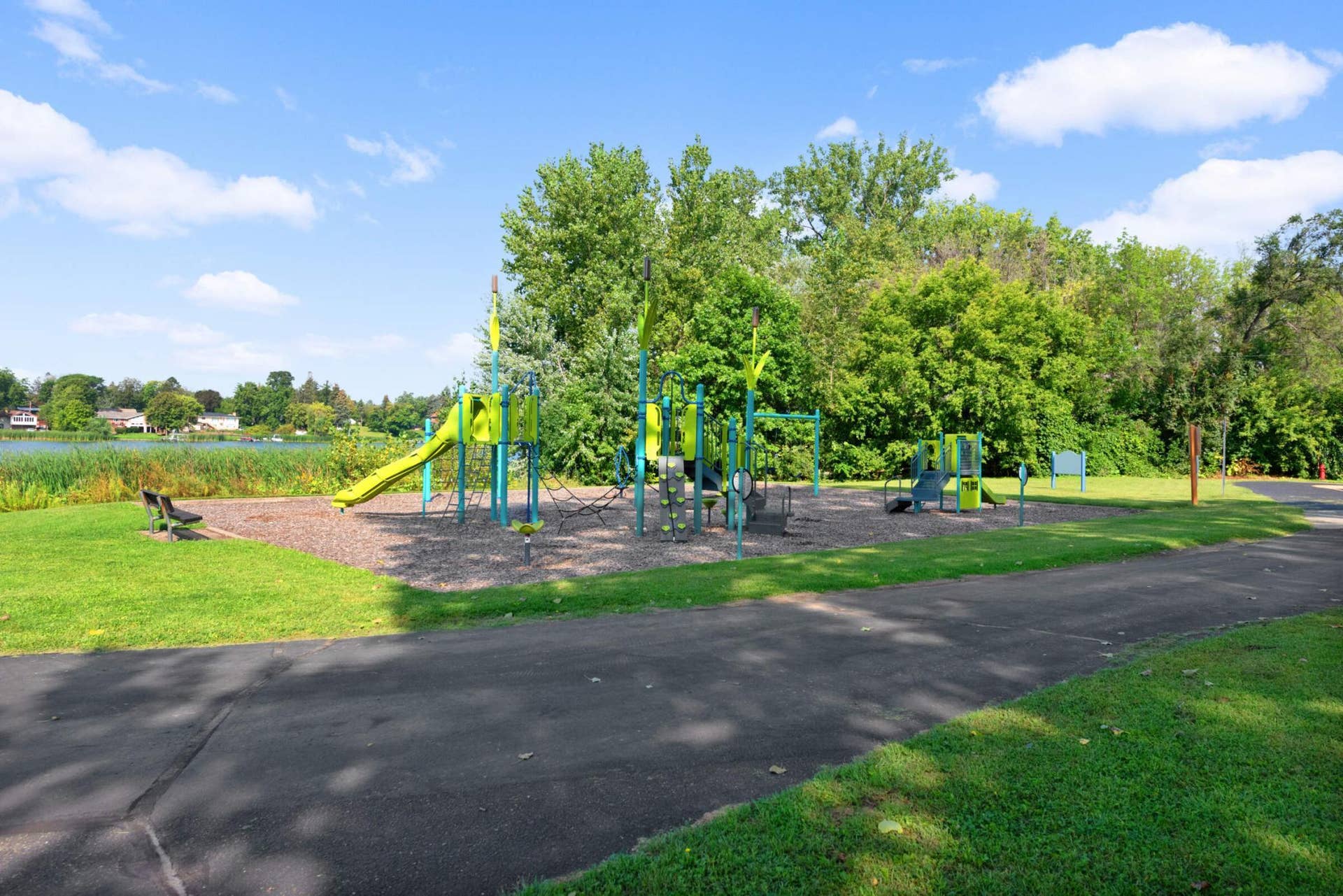 4201 Lakeside Avenue N, #113, Brooklyn Center, MN 55429 Modern playground and lakeside park create a wonderful outdoor space for recreation and relaxation.