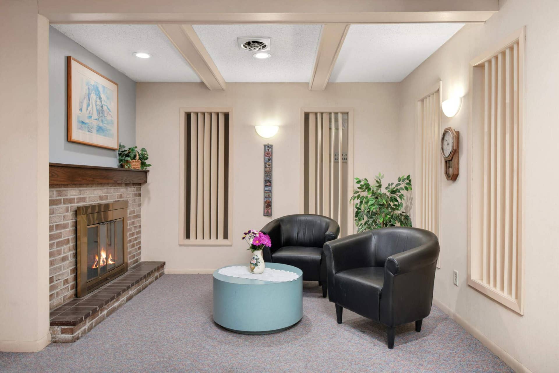 4201 Lakeside Avenue N, #113, Brooklyn Center, MN 55429 Secure, welcoming building entrance with a comfortable resident lobby that creates a warm first impression.