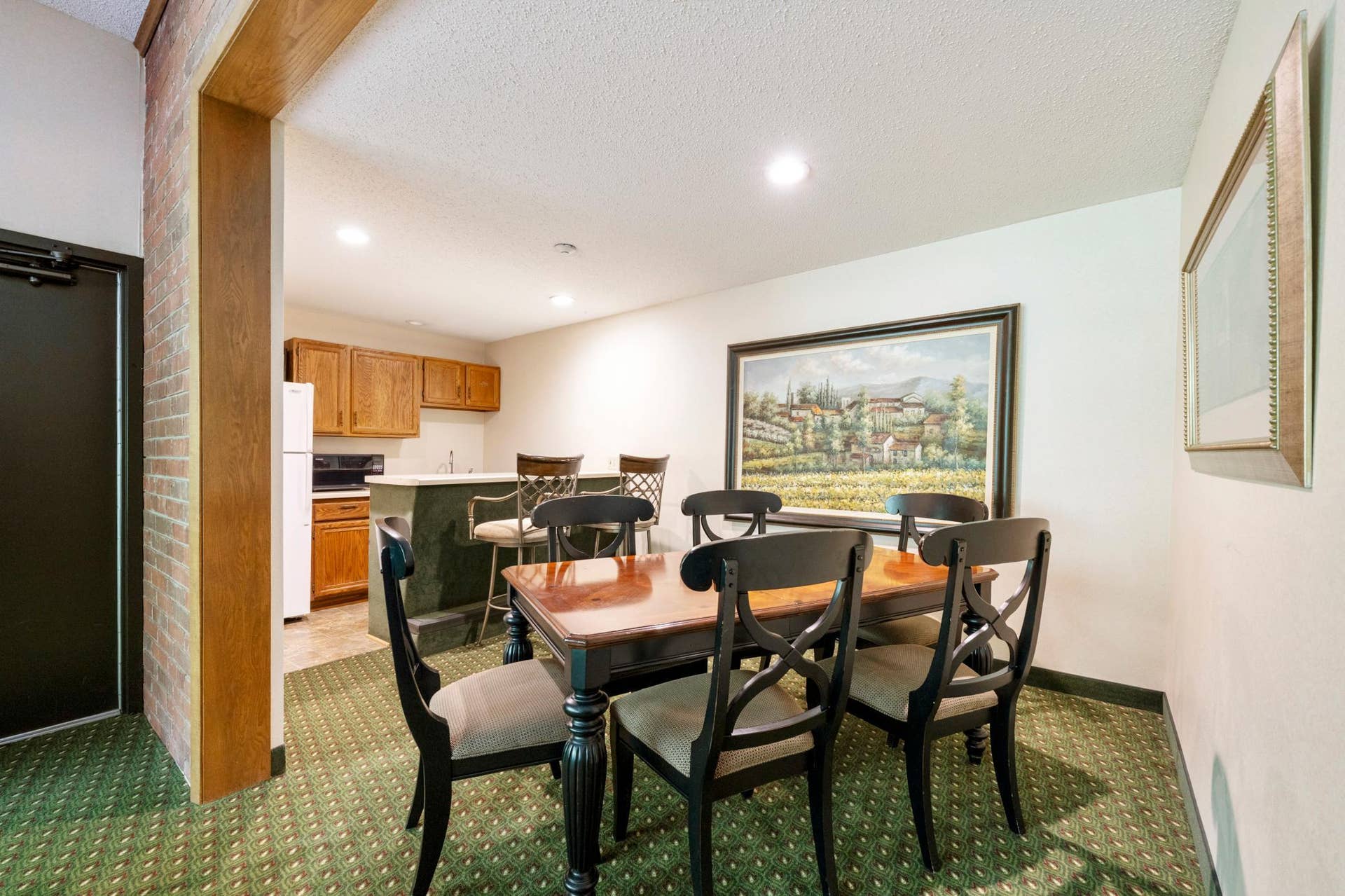 1800 Riverwood Drive, #301, Burnsville, MN 55337 The full kitchen and spacious dining area are a part of the party room.