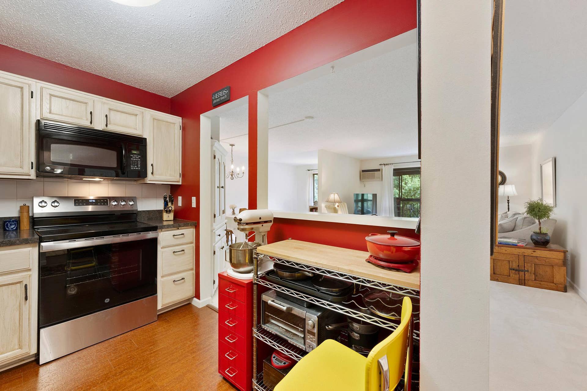 1800 Riverwood Drive, #301, Burnsville, MN 55337 Ideal location for informal dining or, in this case, a place to store all your cookware.