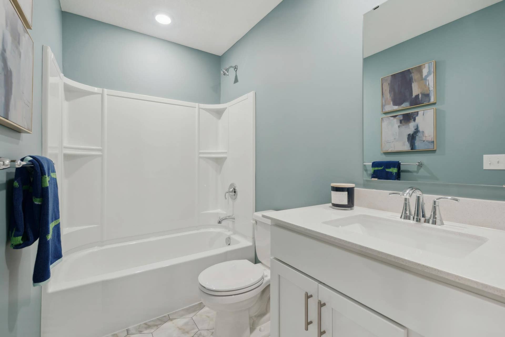 (Photo of a decorated model, actual homes finishes will vary) Upper level laundry has never made chores easier!