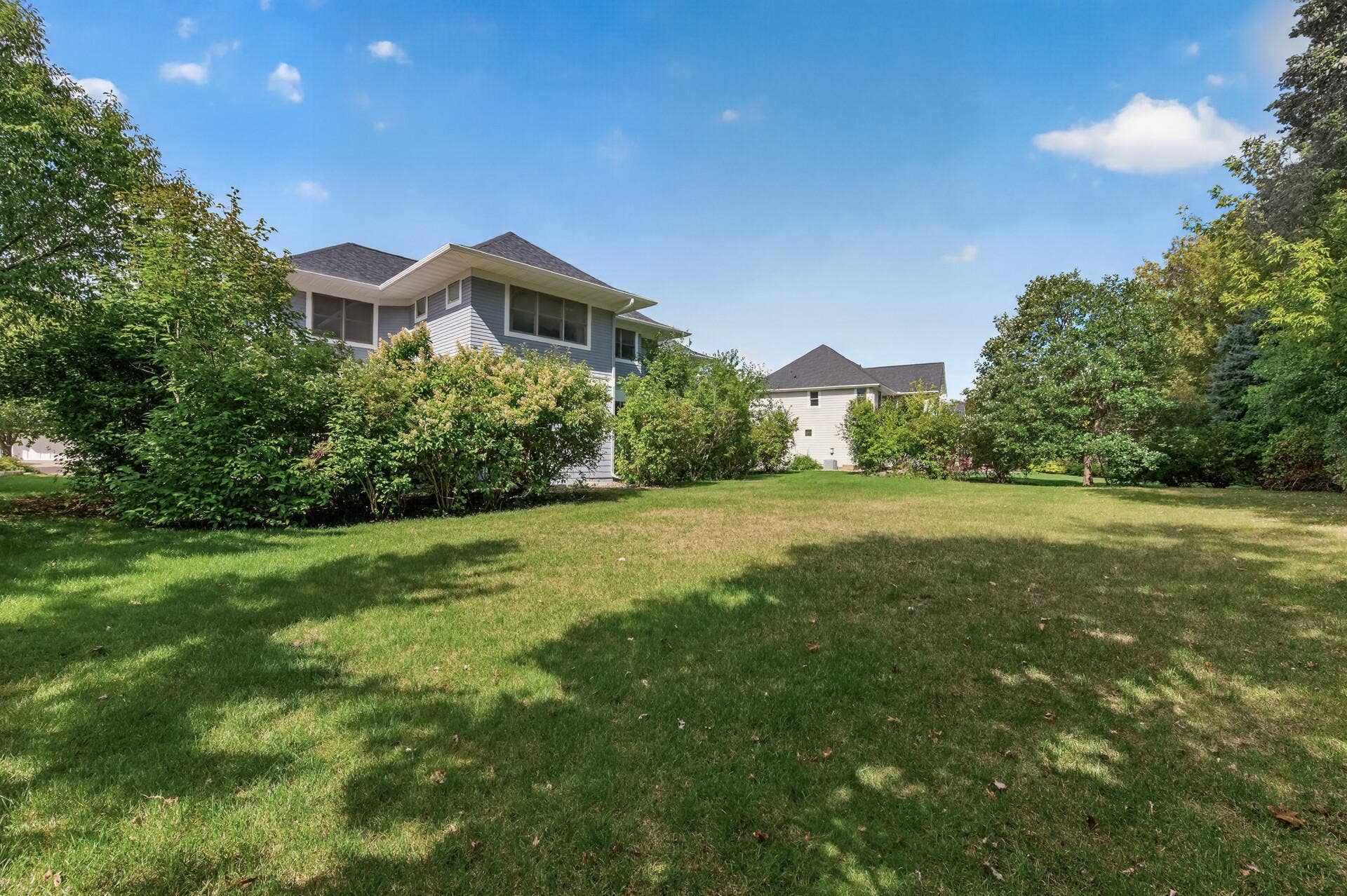 Large private backyard