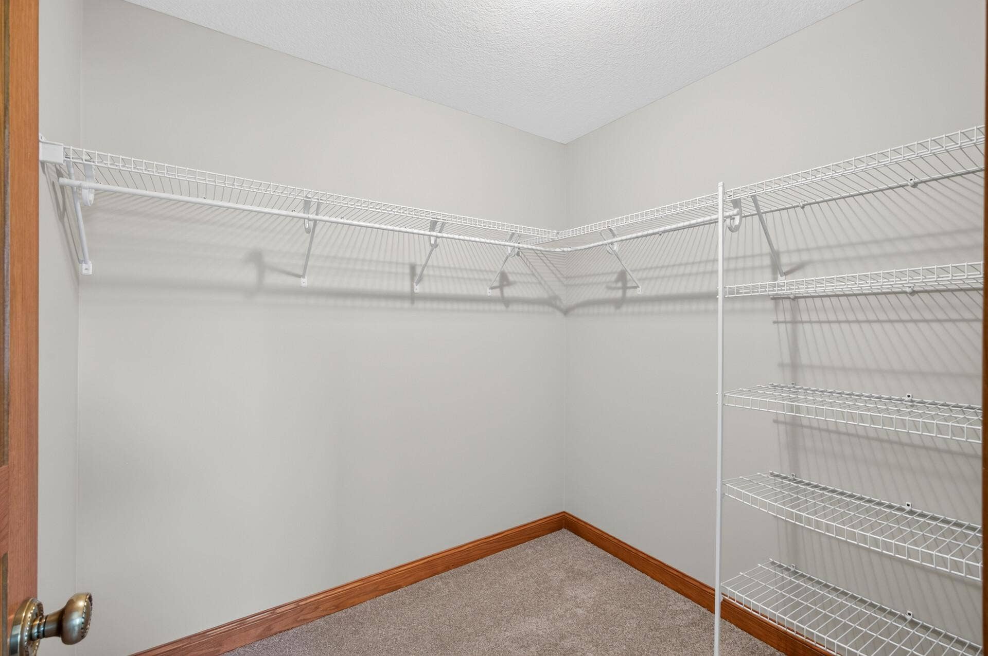 Walk in closets in all bedrooms