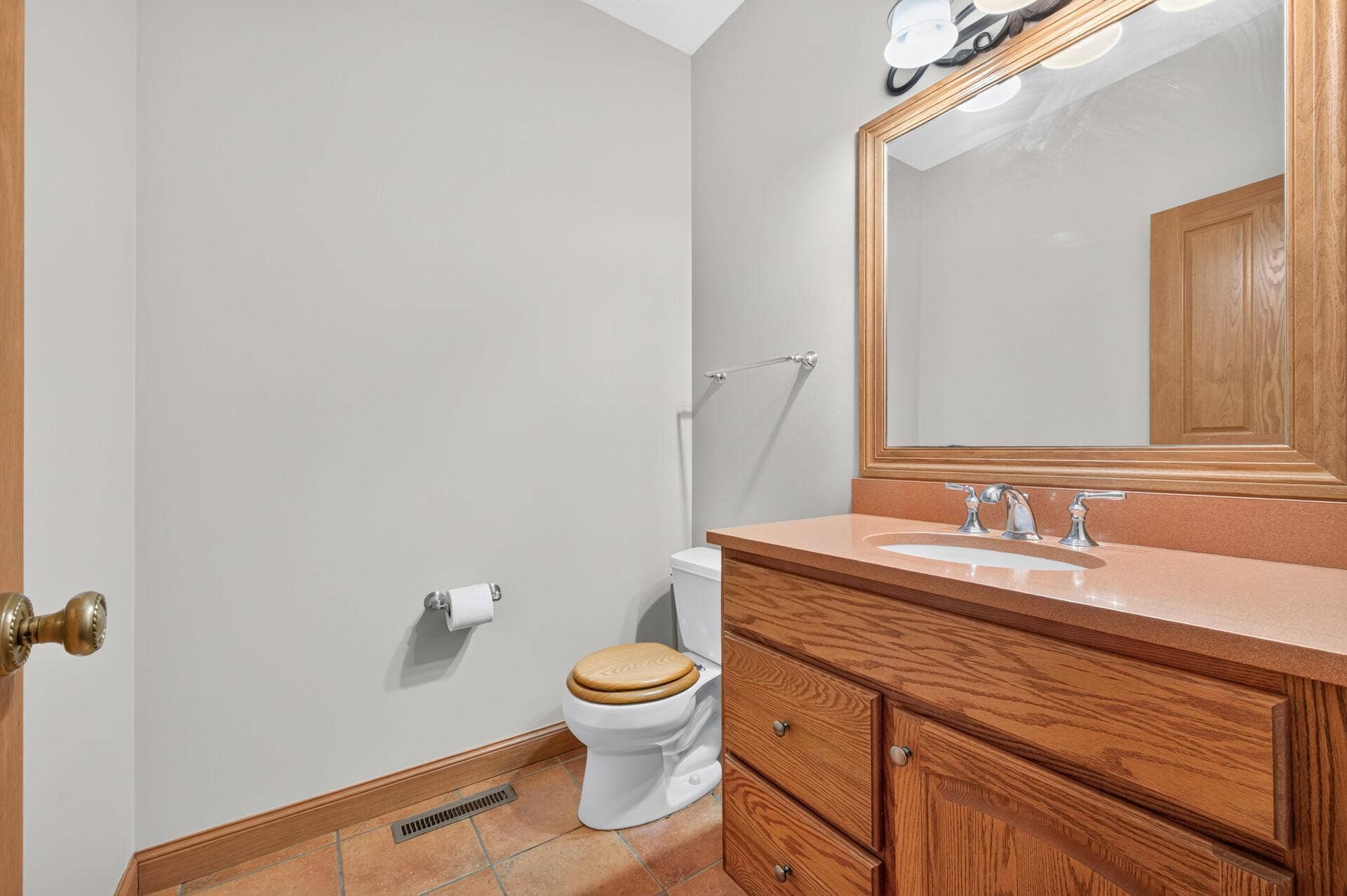 Half bath on main level.