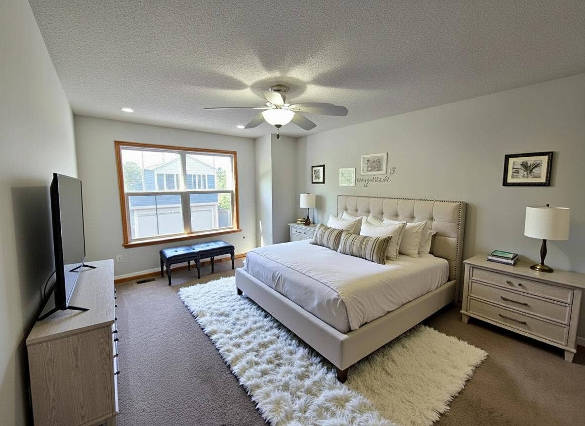 1611 Woodlynn Avenue, #3, Maplewood, MN 55109 The spacious primary suite features large windows, a ceiling fan, and its own large, private bath with walk-in closet!