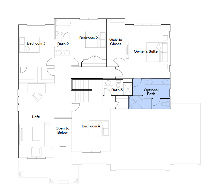 11180 Masters Street N, Lake Elmo, MN 55042 Snelling upper level floorplan.