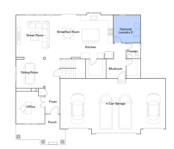 11180 Masters Street N, Lake Elmo, MN 55042 Snelling main level floorplan.