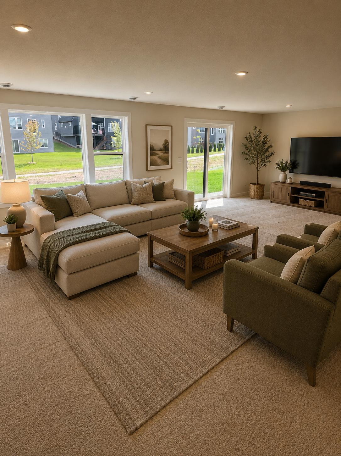 18119 103rd Avenue N, Maple Grove, MN 55311 Family room virtually staged