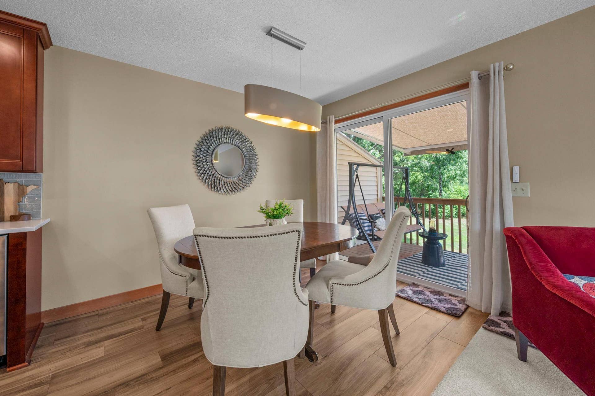 14333 91st Place N, Maple Grove, MN 55369 Good sized dining area between kitchen and sliders to large deck and lake views!