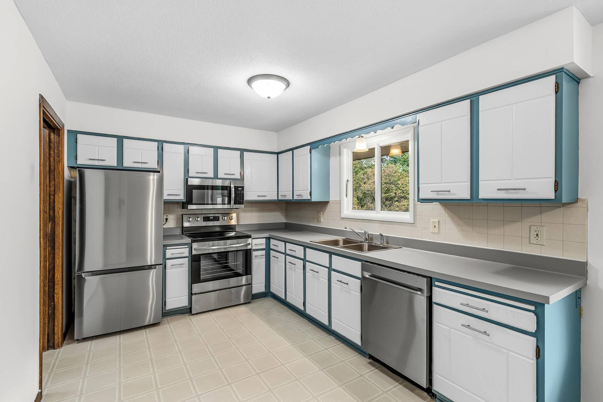 Updated home features new stainless-steel appliances