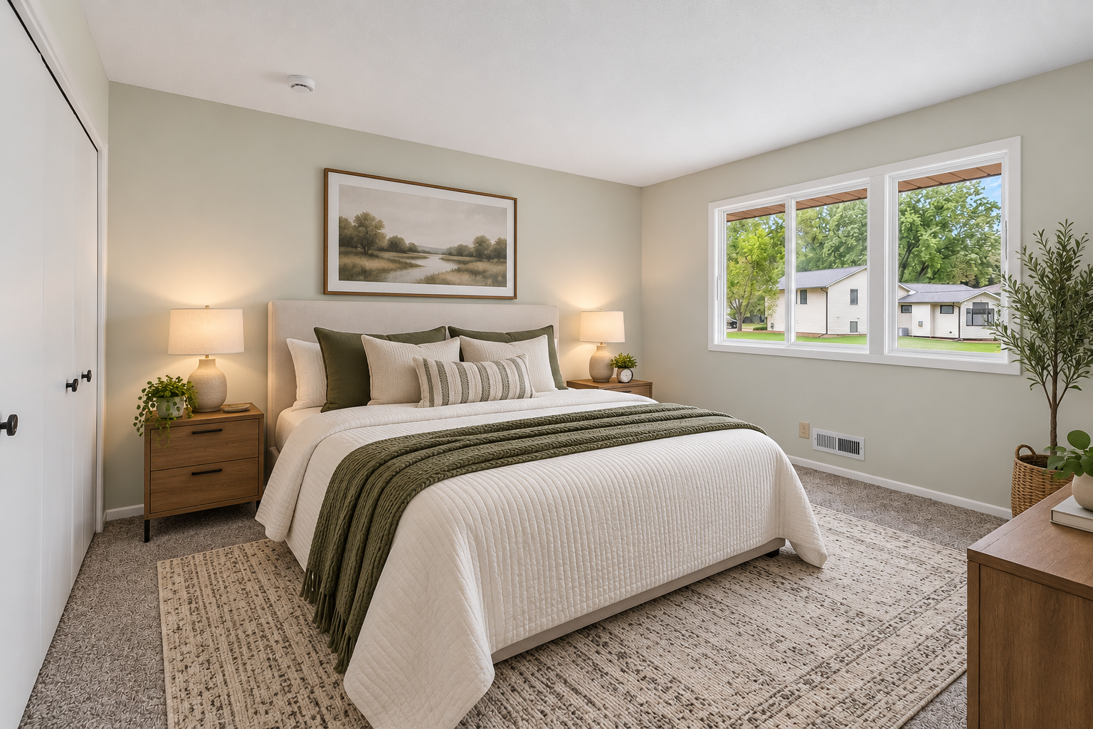 Virtually Staged Bed Room