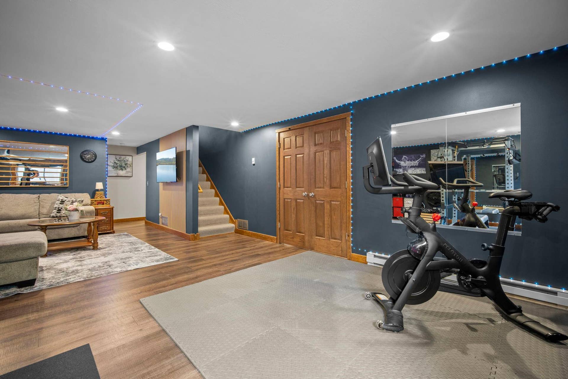 Enjoy an expansive lower level with a welcoming family room and a flexible bonus space ideal for a home gym, hobby area, or office.