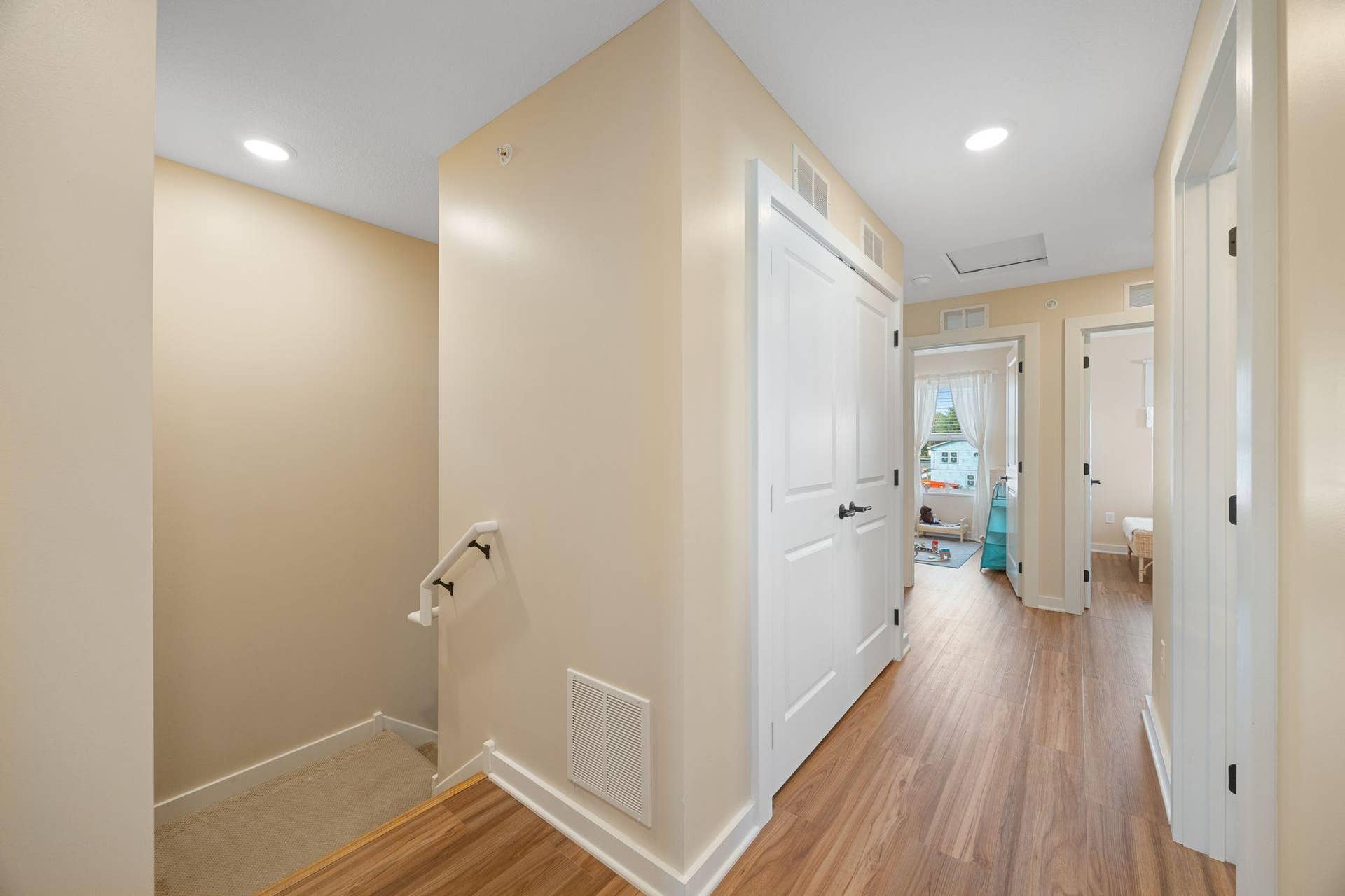 1339 Howard Street N, #1, 92, Saint Paul, MN 55119 Bedrooms #1 and #2 (laundry is in behind the double doors to the left)