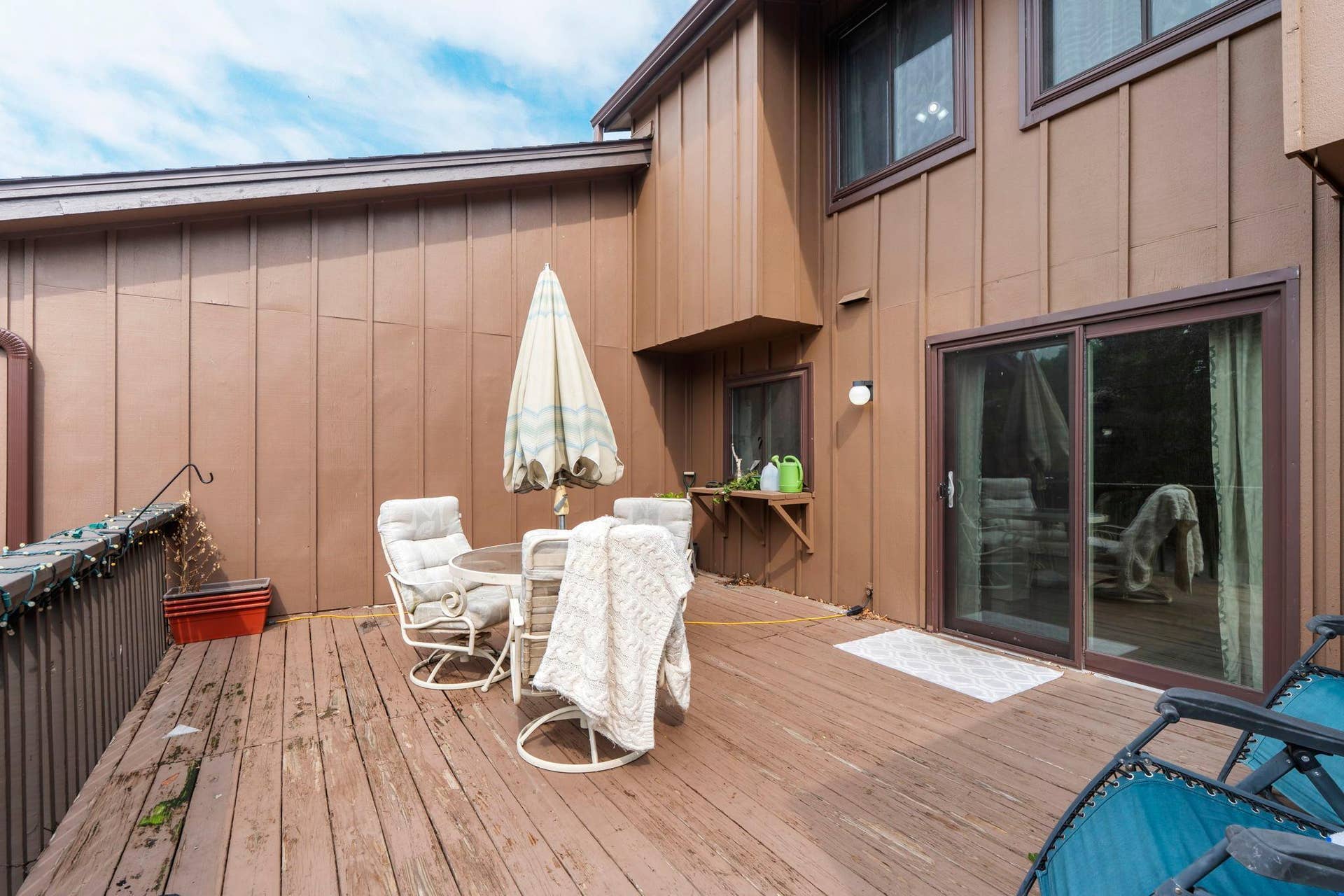 Large outdoor deck area