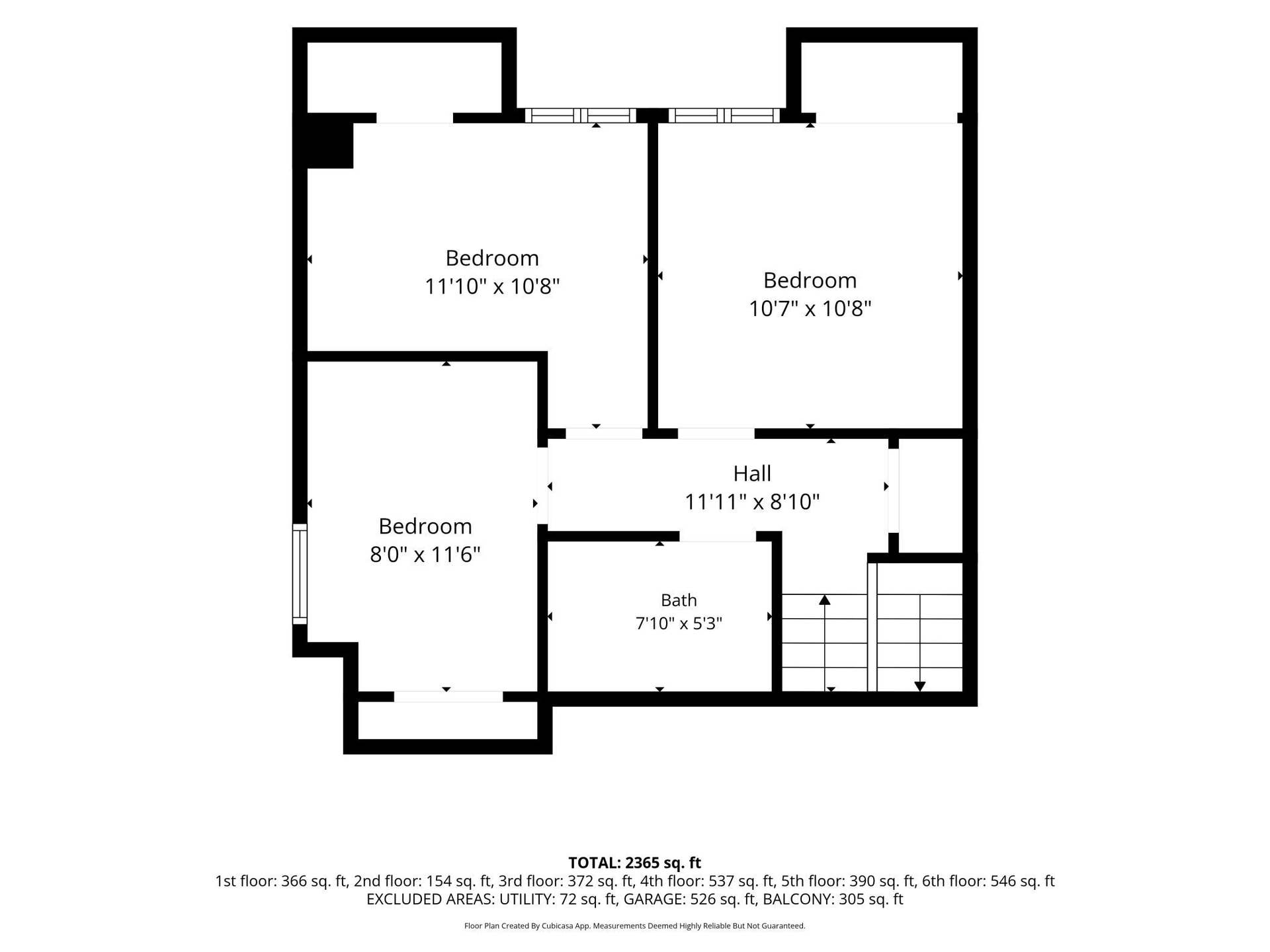 Floor 4/ 3 bedrooms on one level