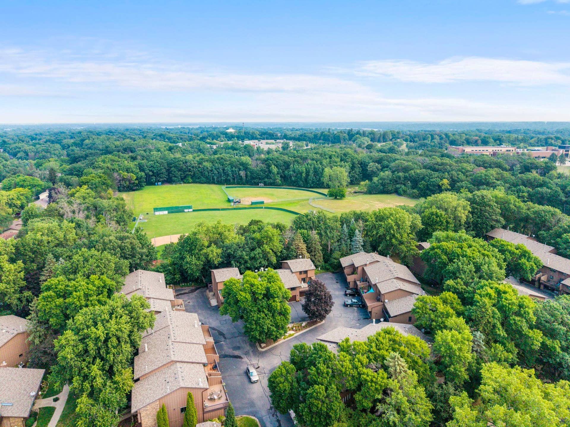 Aerial neighborhood view