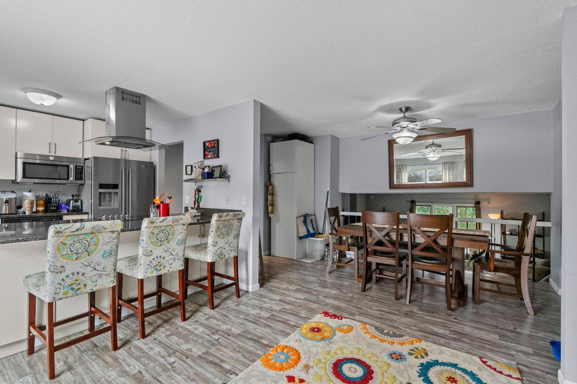 Kitchen and Dining open concept area