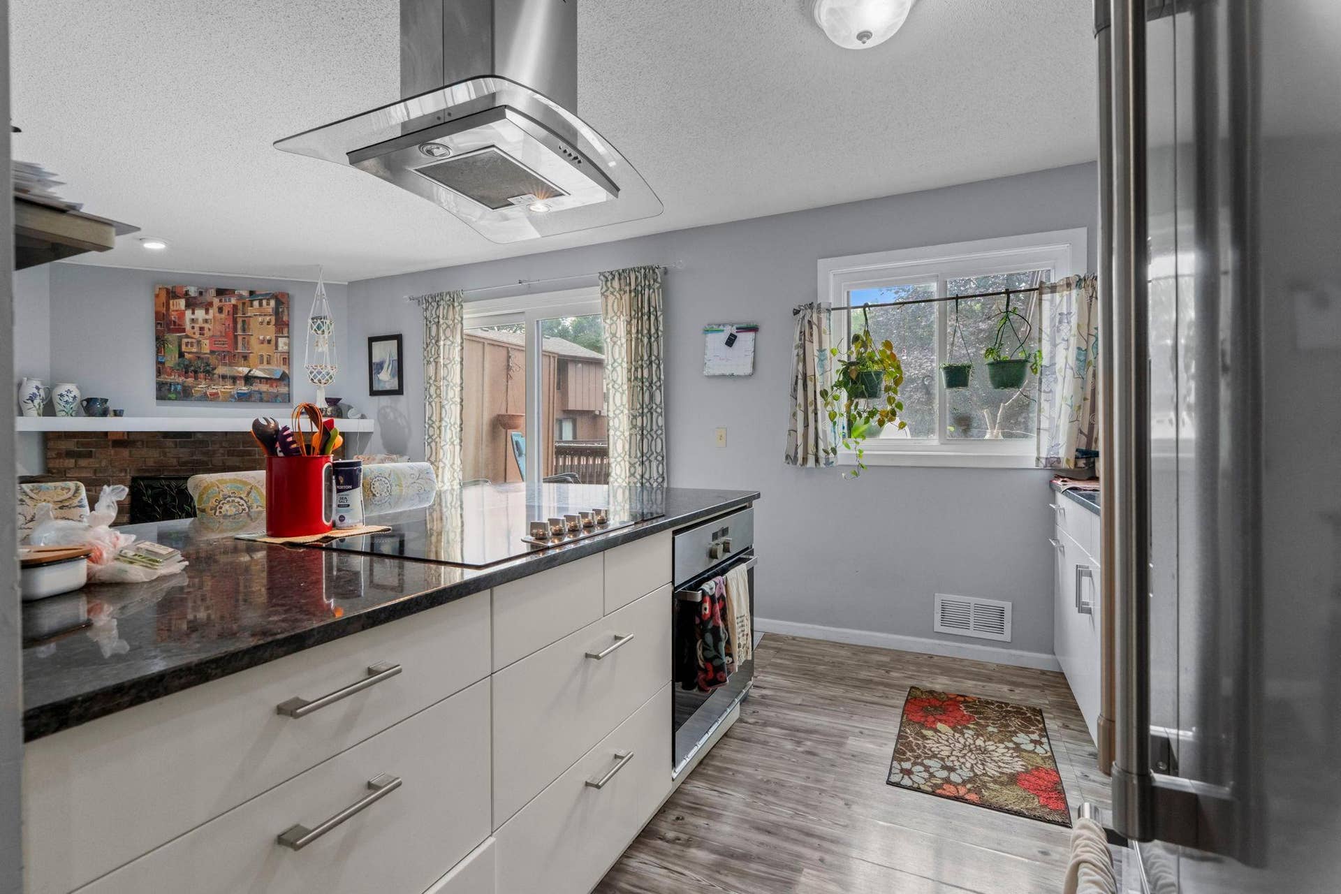Kitchen area with natural light