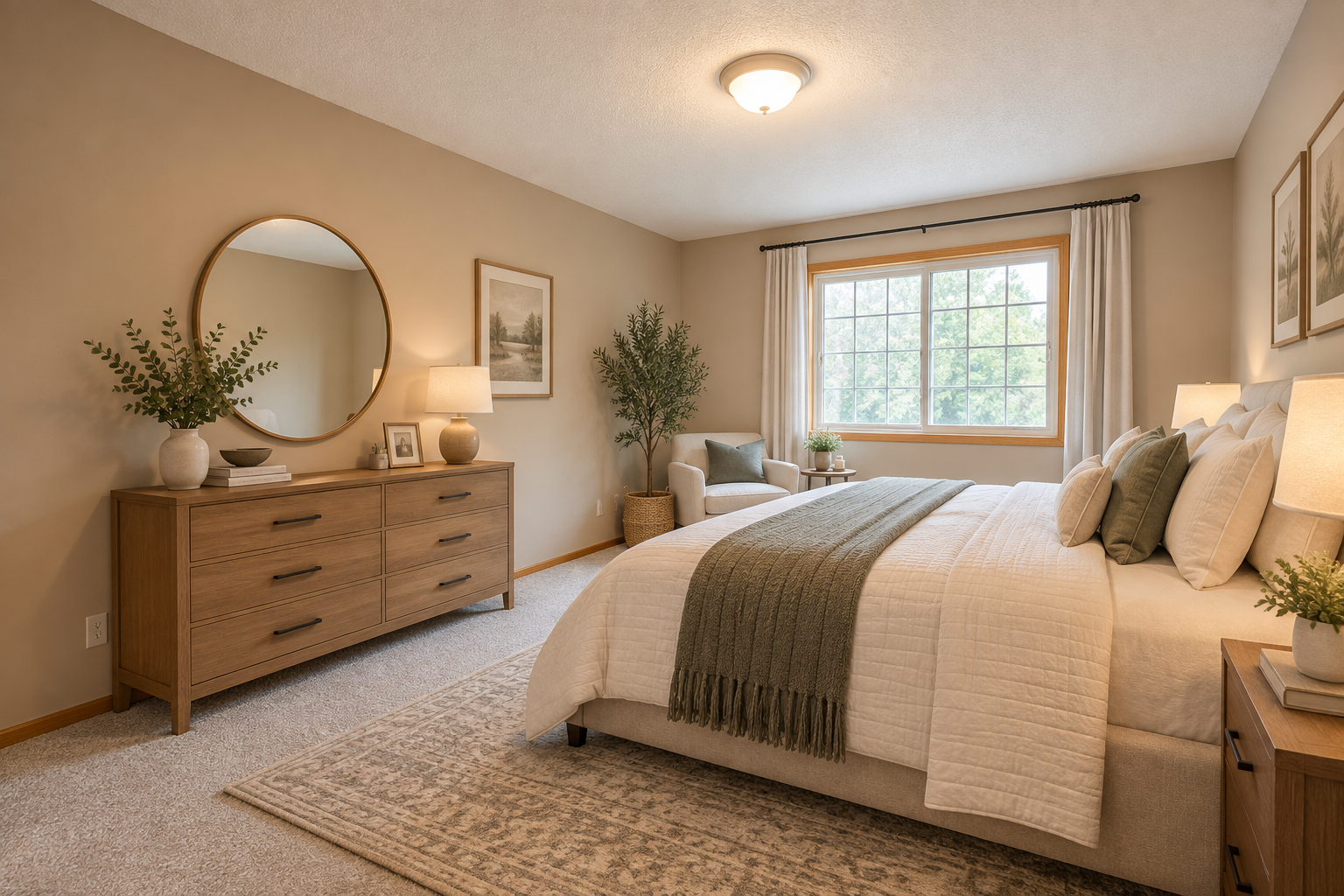 3001 Juniper Lane, #I, Woodbury, MN 55125 Primary bedroom virtually staged