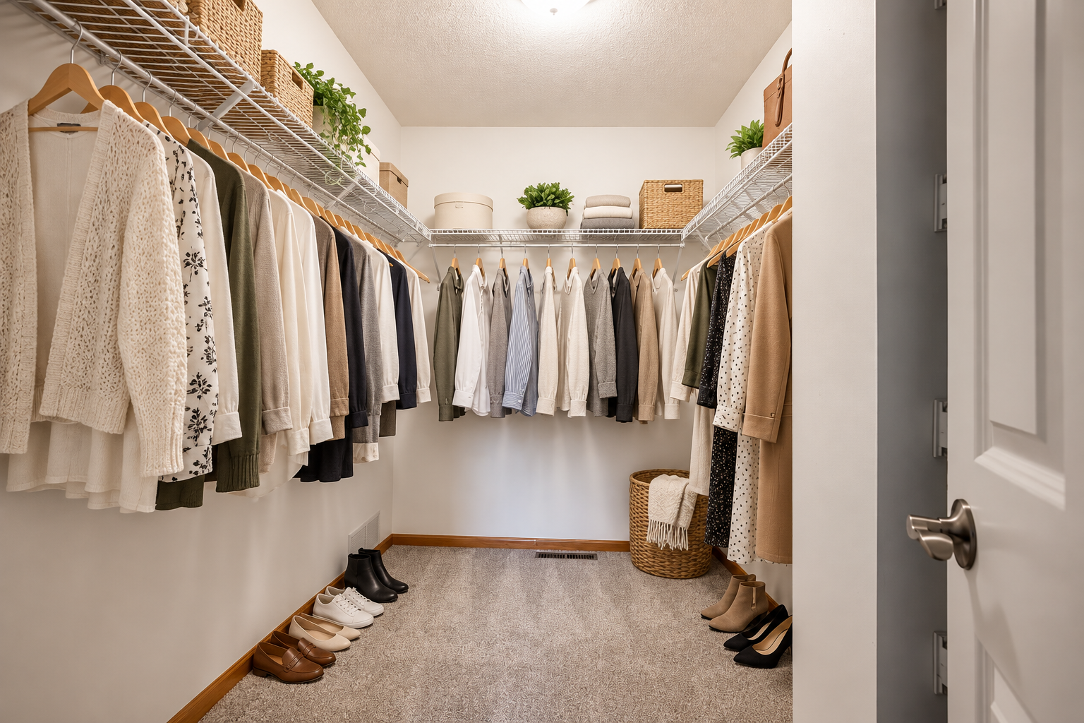 3001 Juniper Lane, #I, Woodbury, MN 55125 Primary closet virtually staged