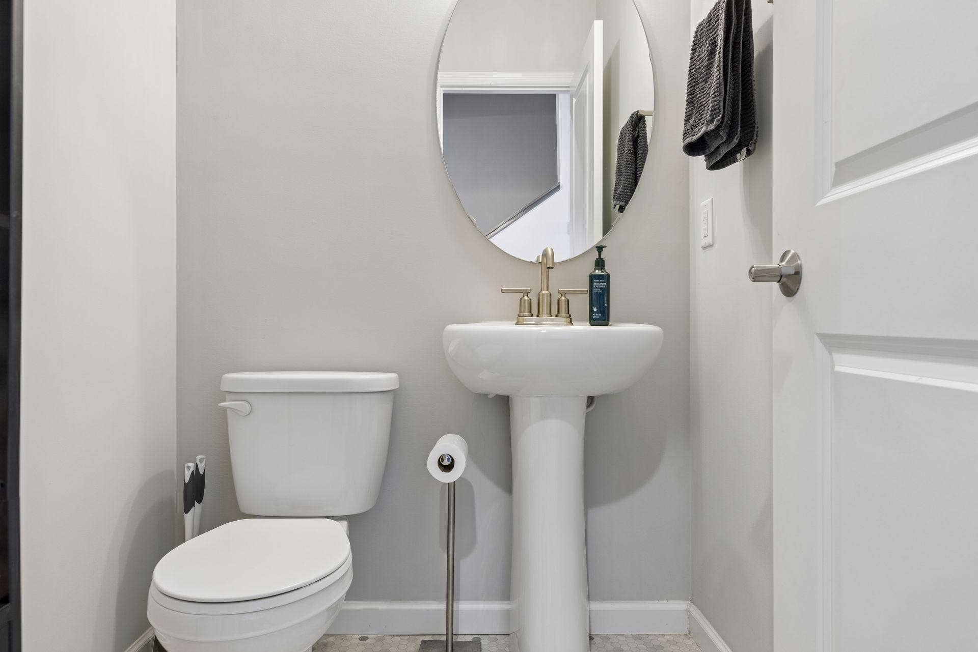 Bathroom convenient access for guests.