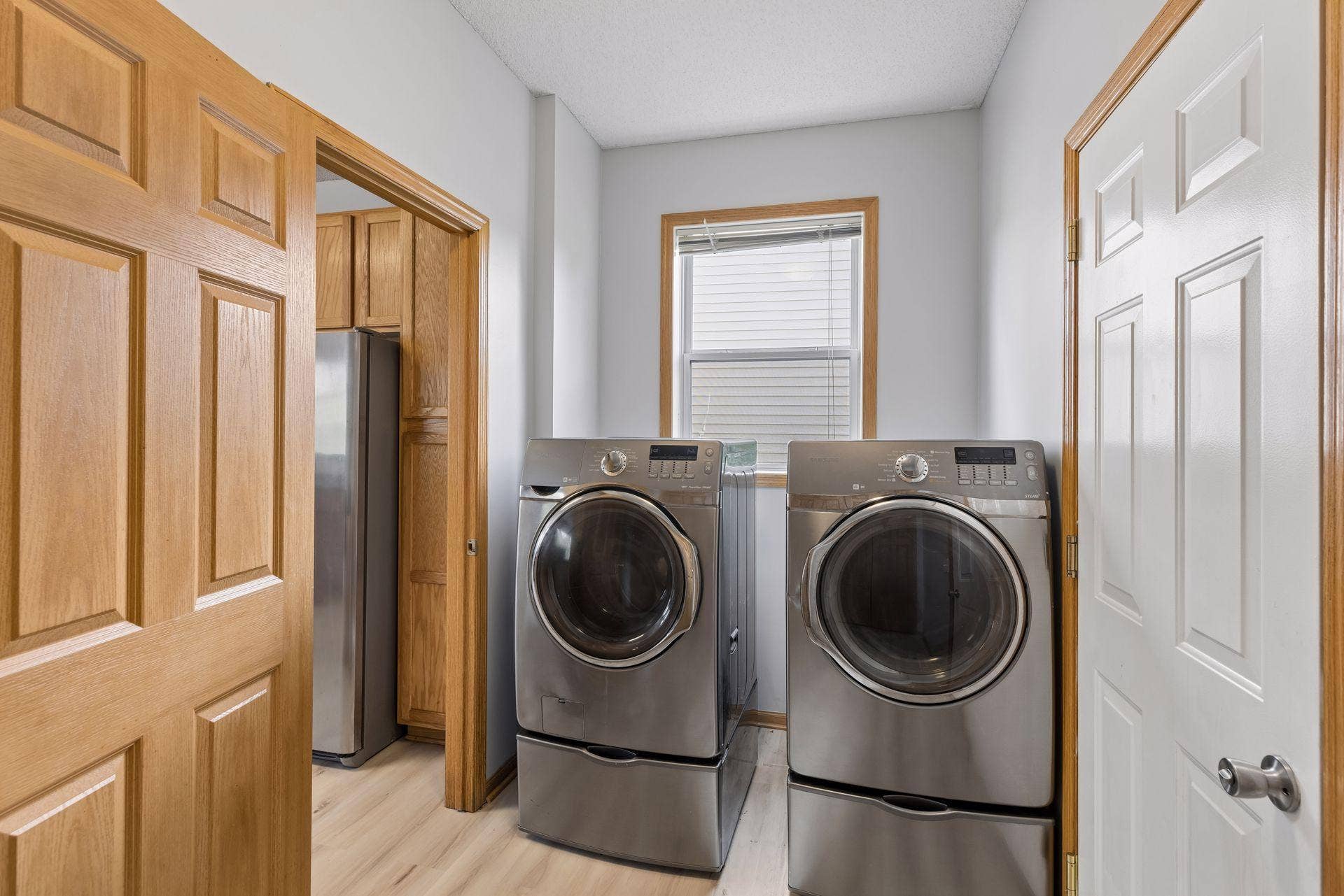 Convenient main level laundry room