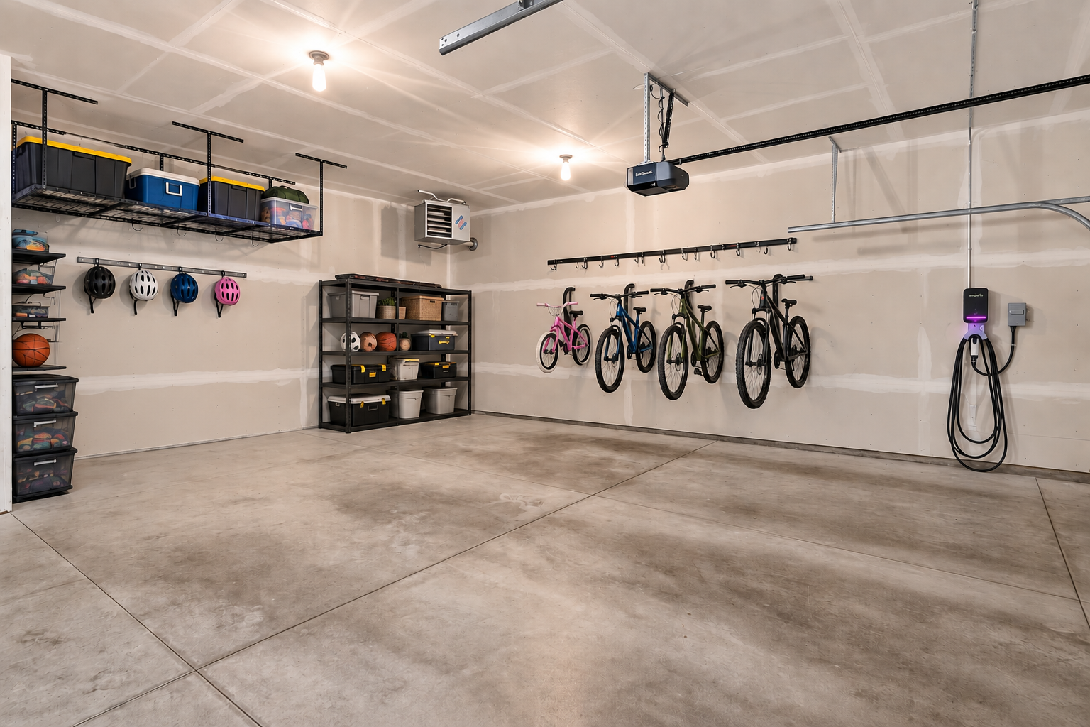 9960 Arrowwood Trail, Woodbury, MN 55129 Tons of storage area in this heated oversized 3-car garage. This Electric Vehicle is included. Virtually staged.