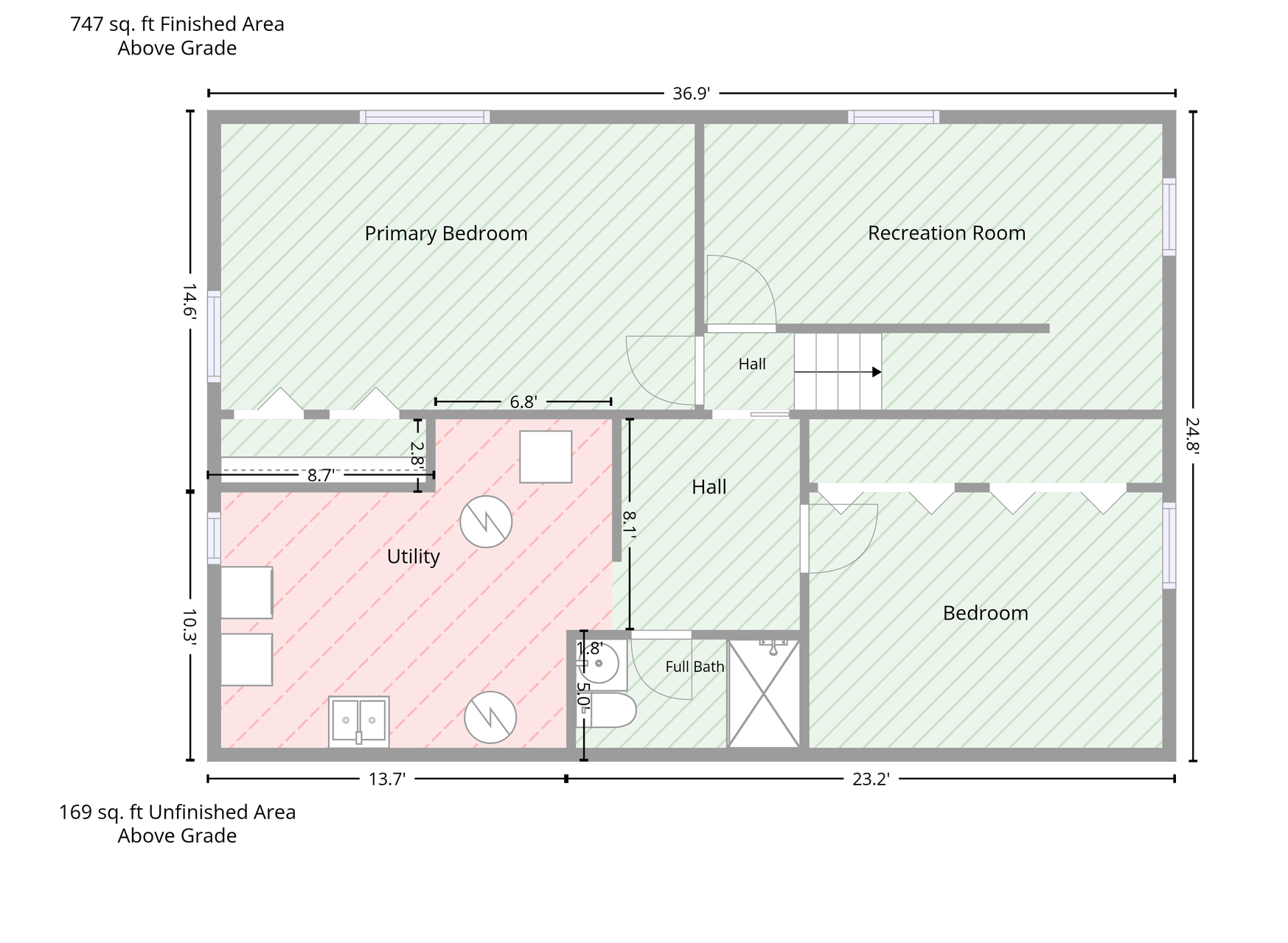 5307 66th Avenue N, Brooklyn Center, MN 55429 Measurements - Lower Level