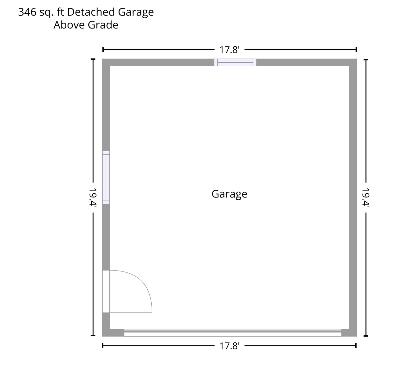 5307 66th Avenue N, Brooklyn Center, MN 55429 Measurements - Garage