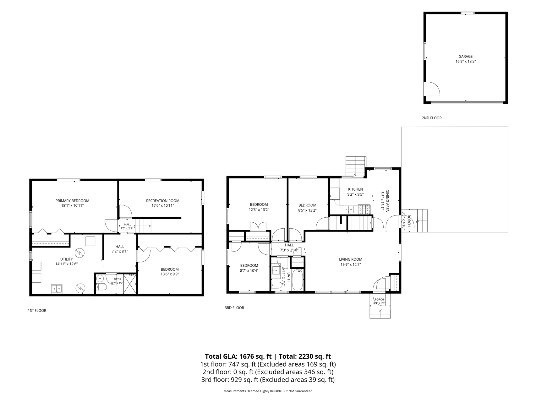 5307 66th Avenue N, Brooklyn Center, MN 55429 Floor Plan - All Levels and Garage