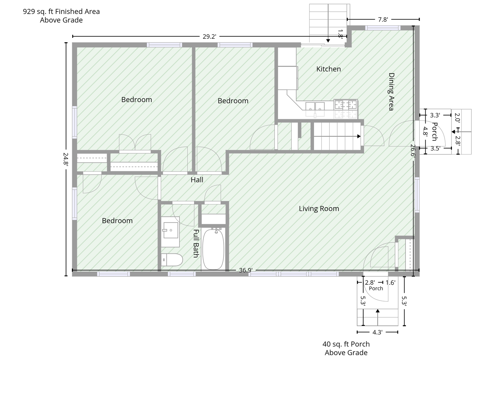 5307 66th Avenue N, Brooklyn Center, MN 55429 Measurements - Main Level