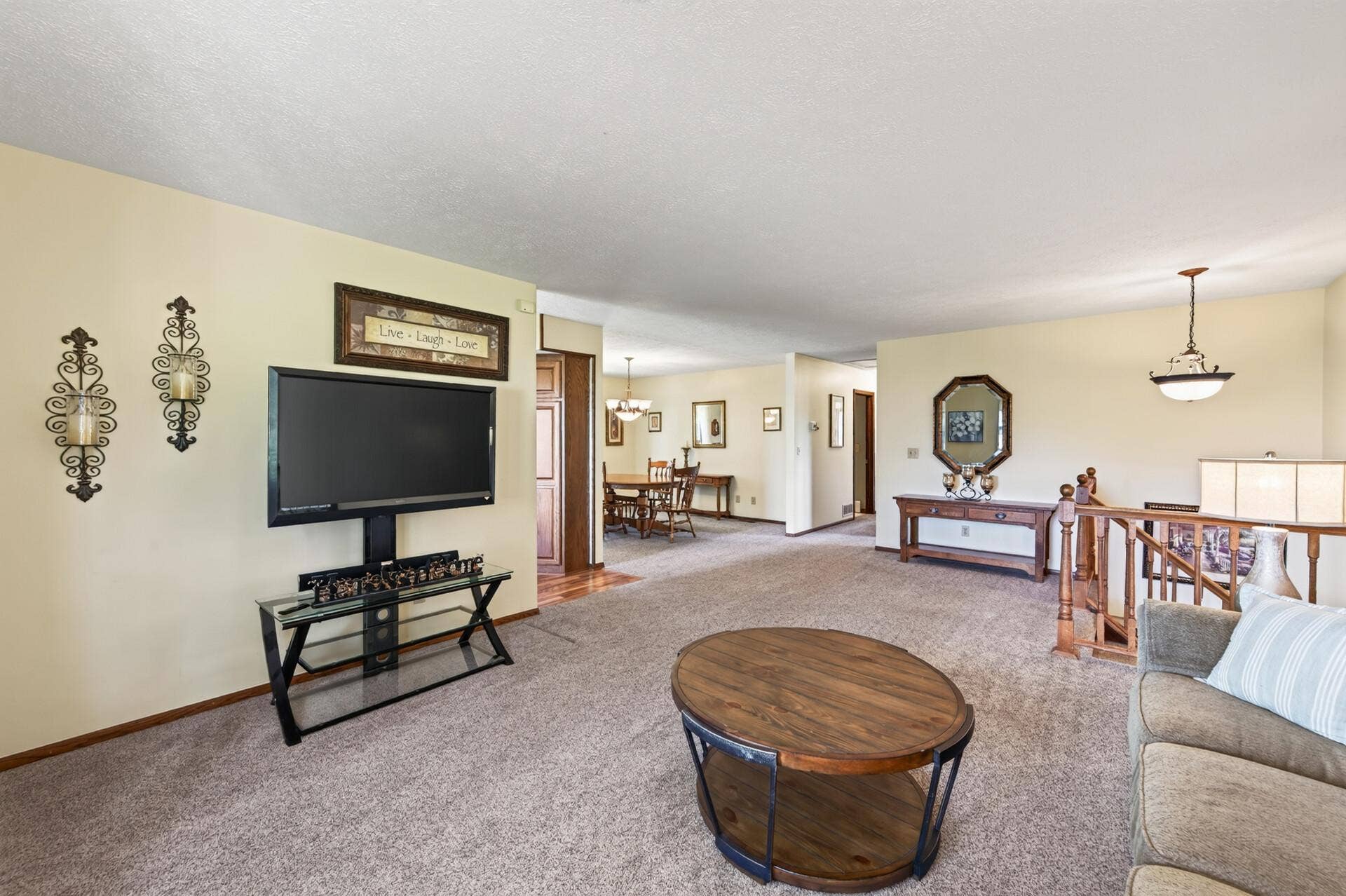 3800 101st Avenue N, Brooklyn Park, MN 55443 A view from the living room looking towards the dining room and kitchen.