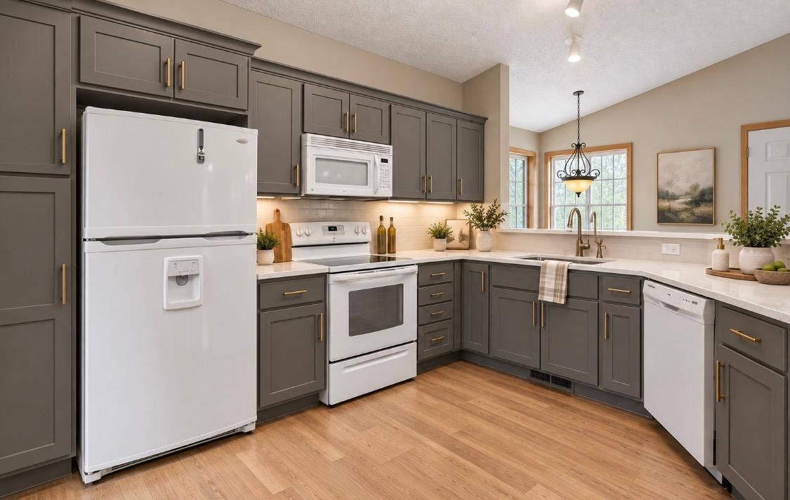 8556 Adair Circle N, Brooklyn Park, MN 55443 Virtual photo to show painted cabinets!