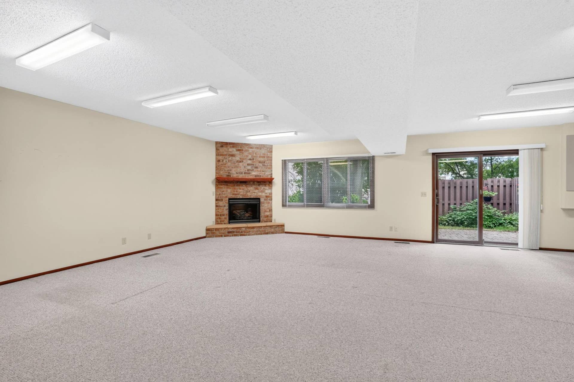 7055 Robinwood Trail, Woodbury, MN 55125 Huge walkout lower level family room with Gas Fireplace