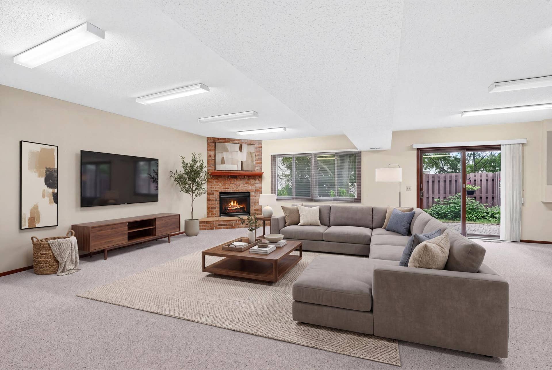 7055 Robinwood Trail, Woodbury, MN 55125 Lower level virtually staged