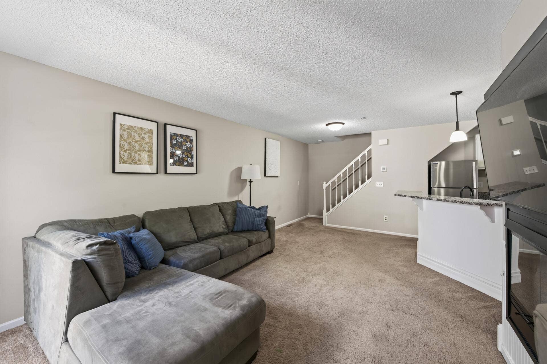 3724 Big Linden Curve, White Bear Lake, MN 55110 Spacious living room with fresh, neutral paint