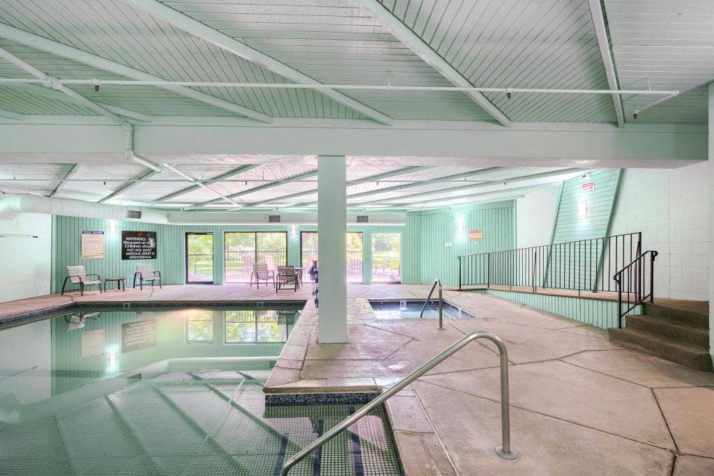 9600 Portland Avenue S, #317, Bloomington, MN 55420 Vacation at home with indoor and outdoor pools, hot tub, sauna, tennis courts & exercise area. Grab a good book or a beverage and relax outside on the private patio area with chairs & BBQ grills.