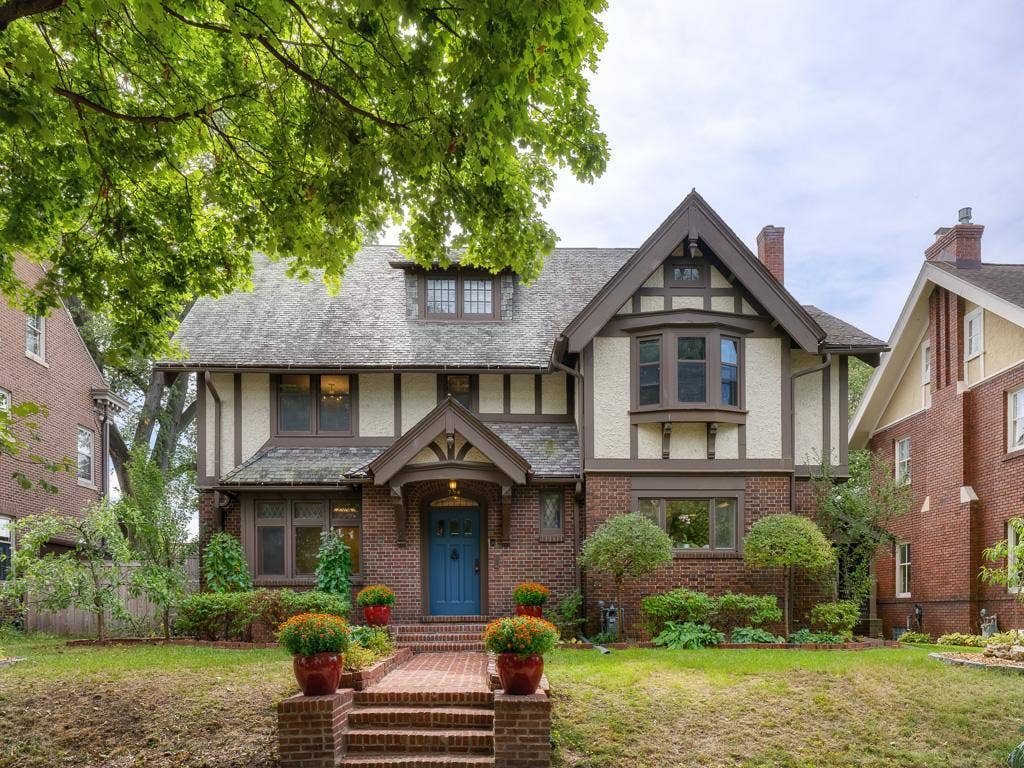 754 Linwood Avenue, 100, Saint Paul, MN 55105 3 - Exterior Front, Handsome, 3 story Tudor on a sought after one-way street in prime Crocus Hill