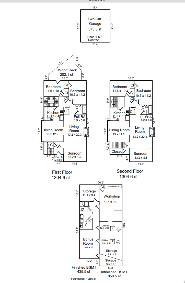 2 units identical floorplan