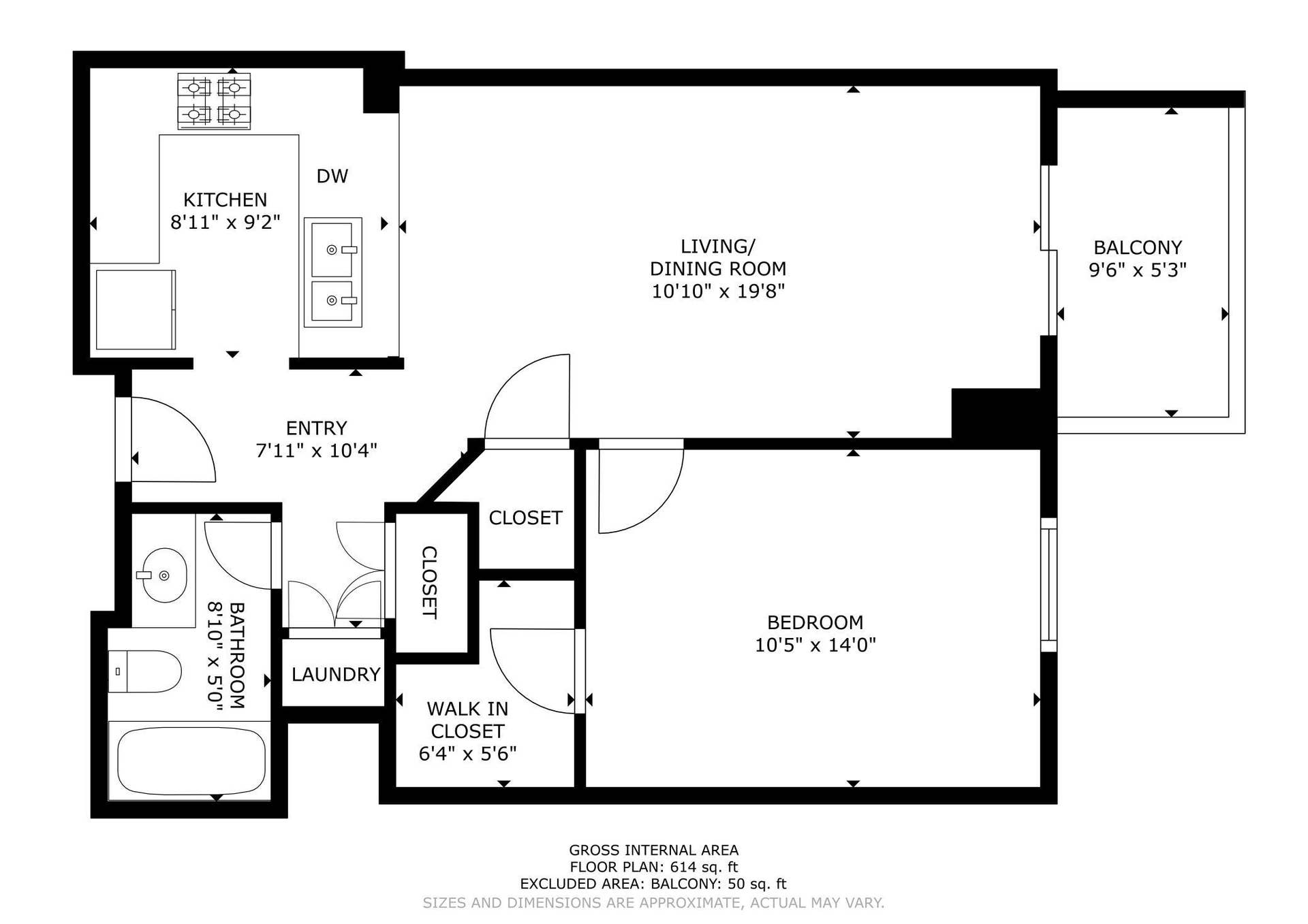 401 S 1st Street, #1103, 19, Minneapolis, MN 55401 Unit Floorplan