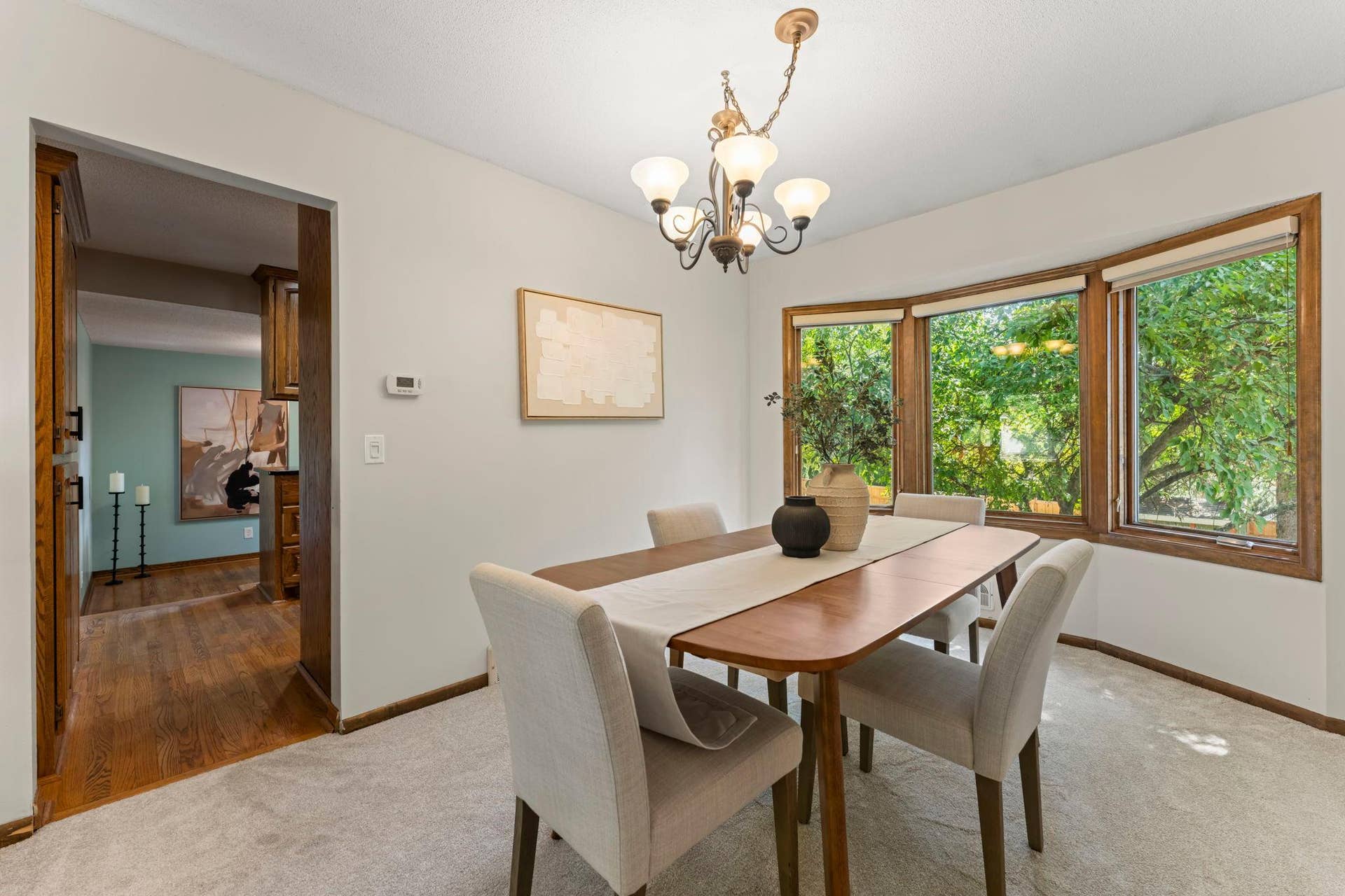 7181 Steepleview Road, Woodbury, MN 55125 The informal dining room is right off of the kitchen making a night in for dinner easy.