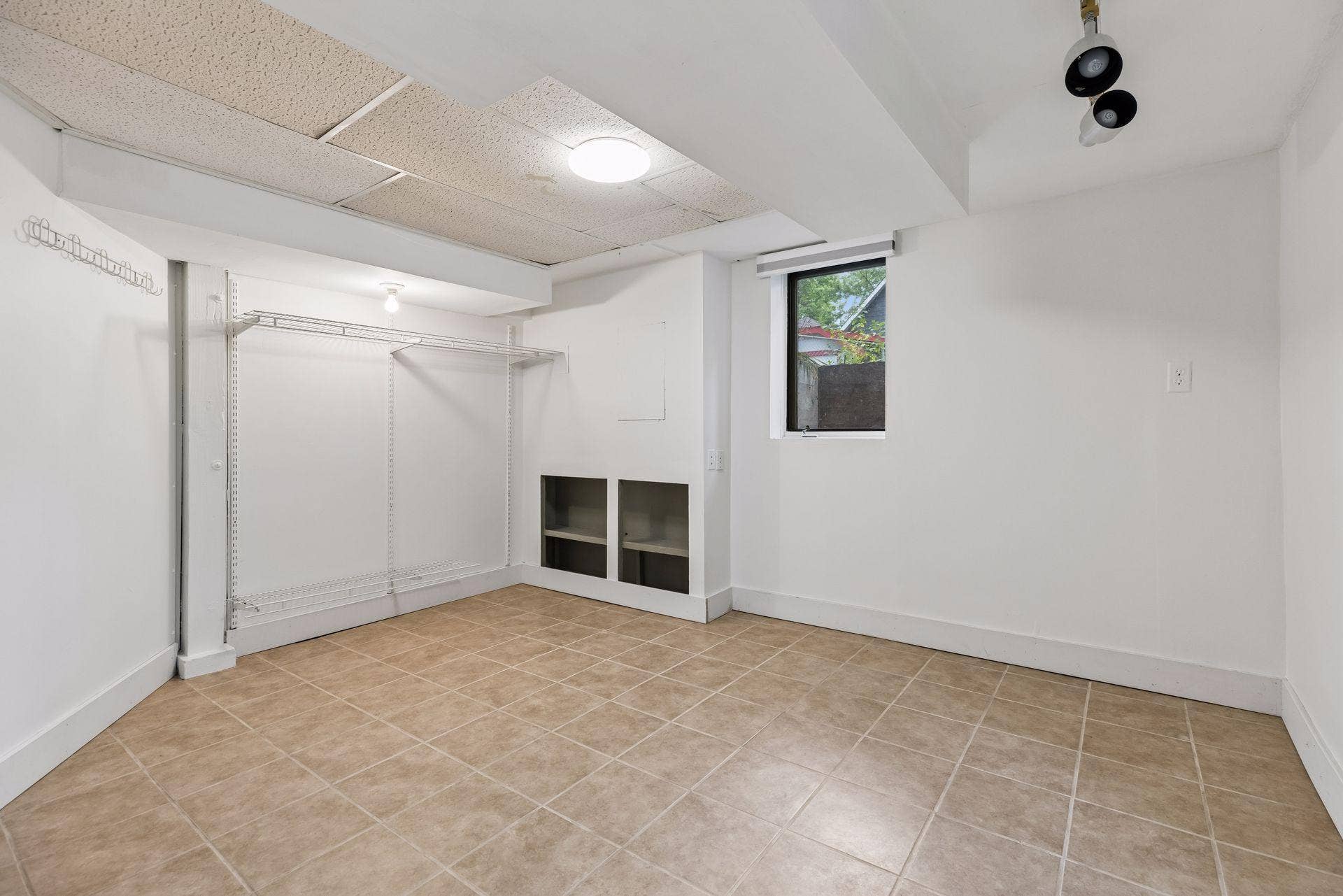 Alternate view of basement bedroom.