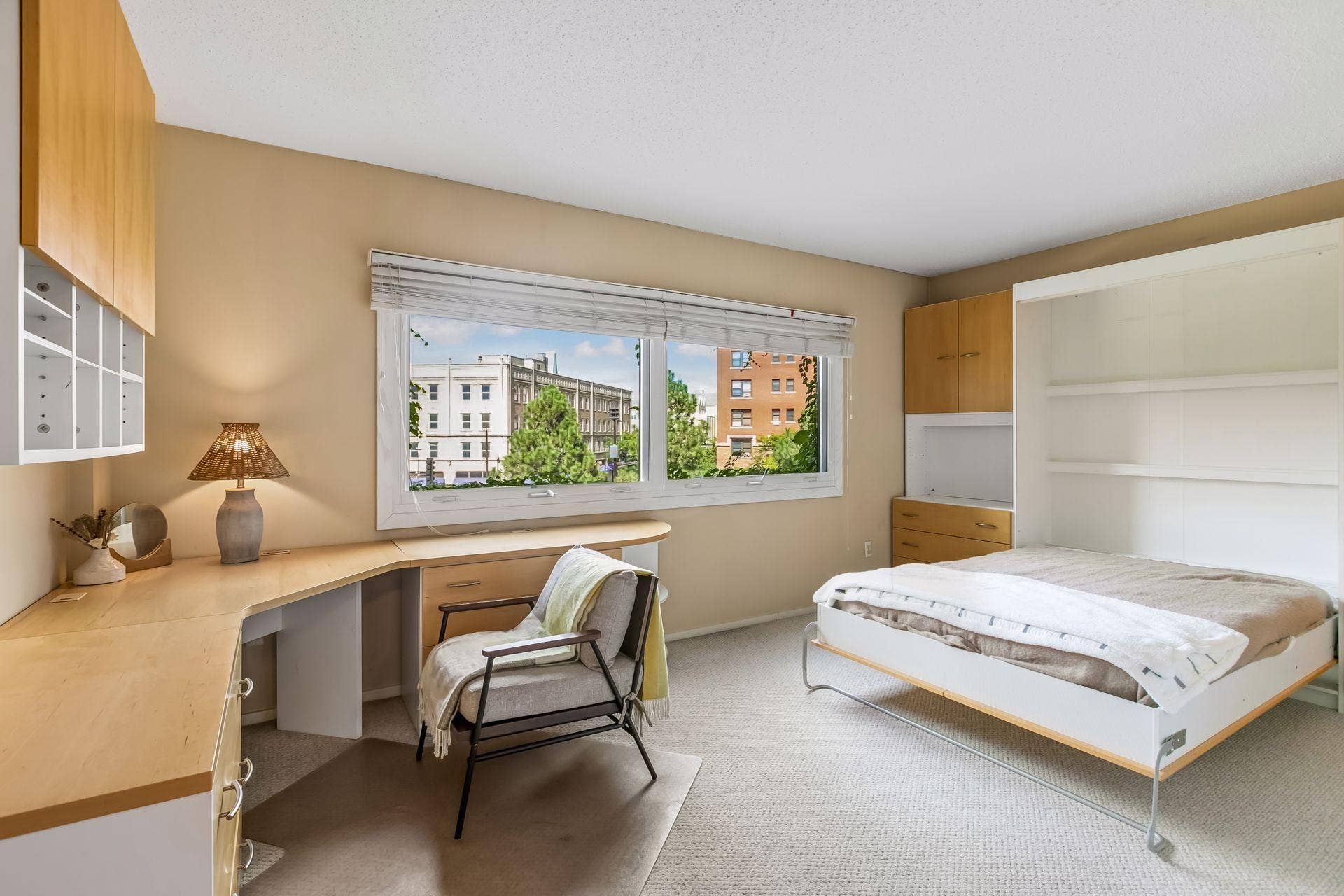 1200 Nicollet Mall, #221, 45, Minneapolis, MN 55403 2nd Bedroom with built in desk & Murphy Bed