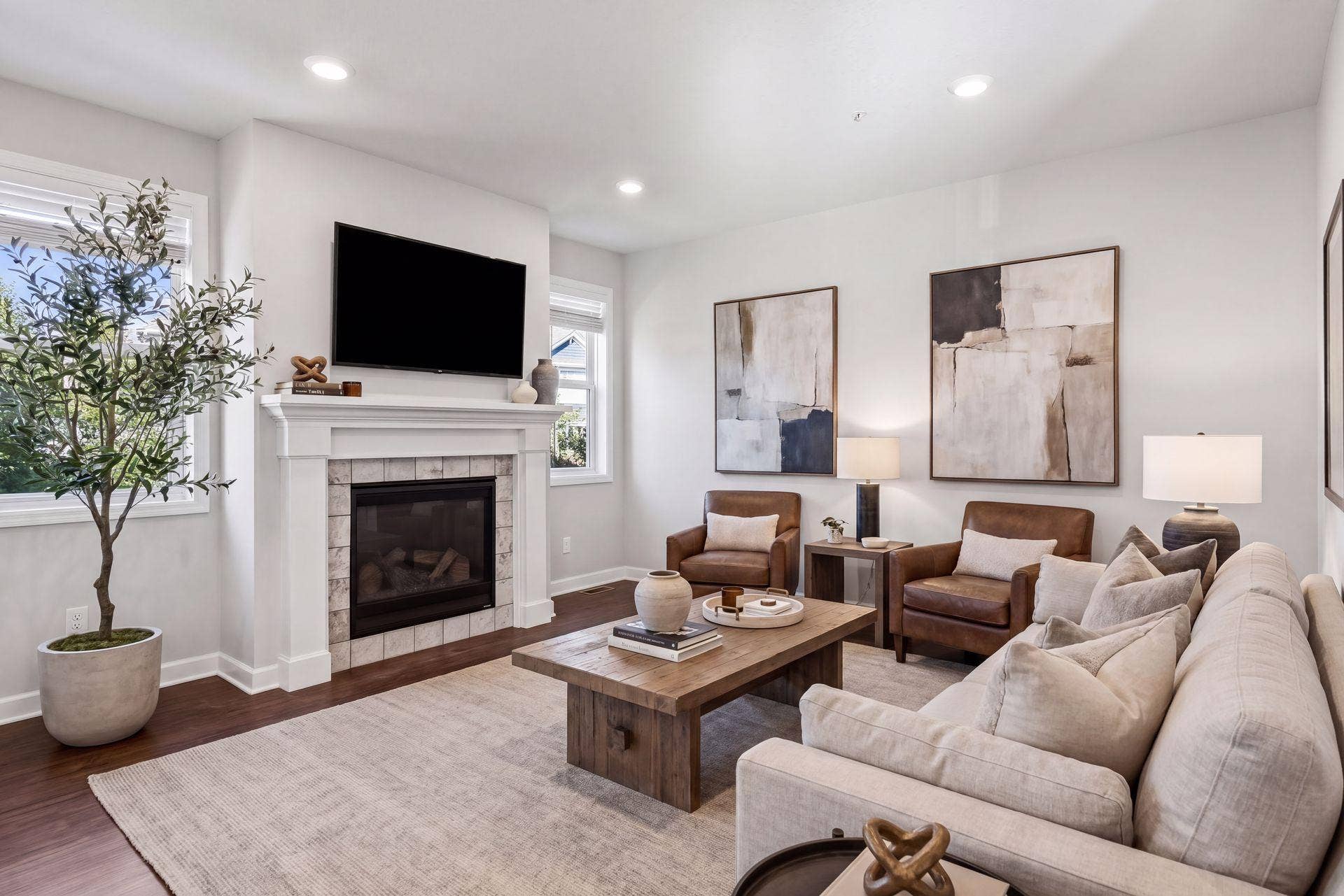 4297 Corn Silk Lane, Woodbury, MN 55129 Living room virtually staged