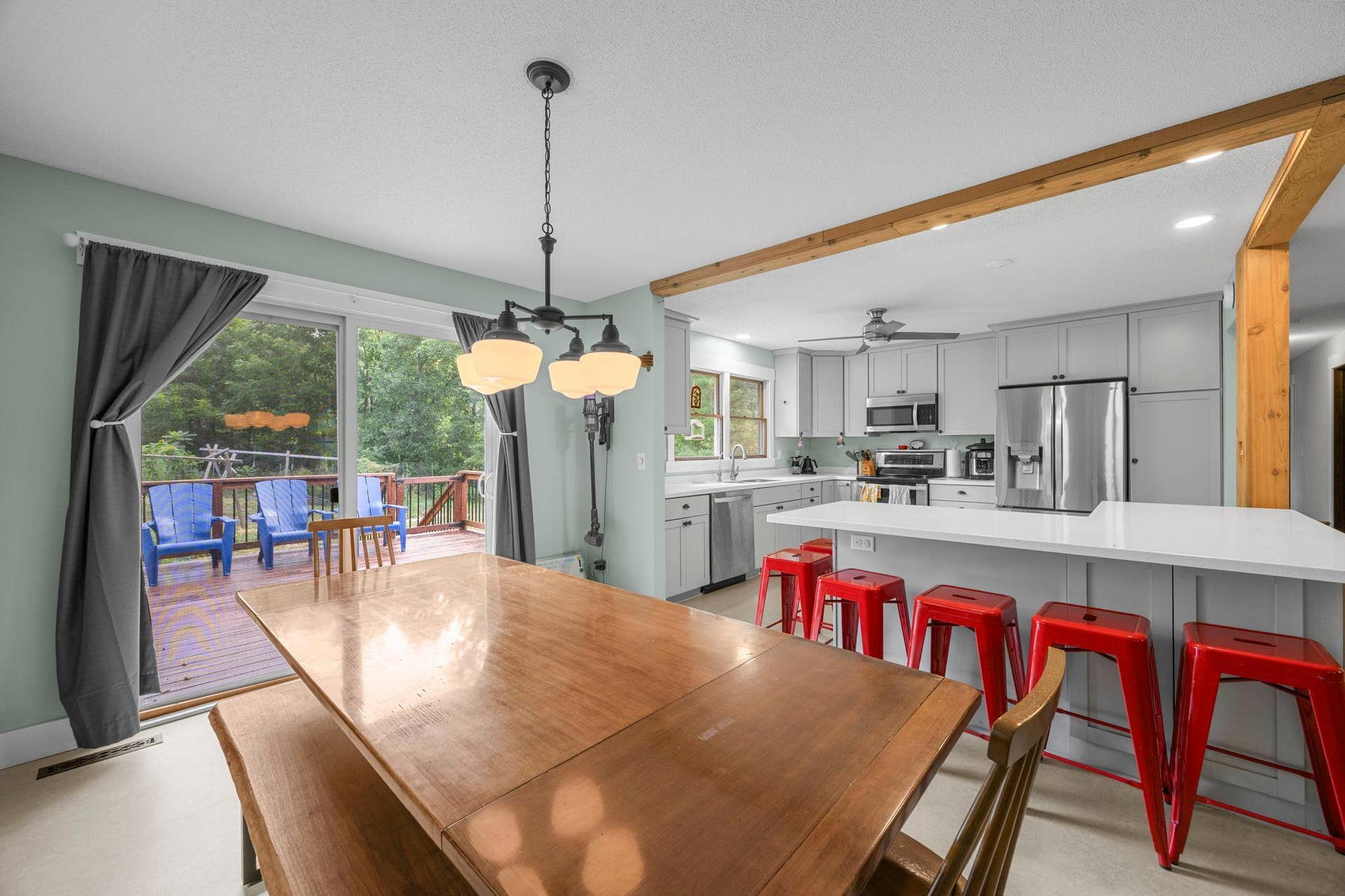 1373 Pine View Trail, Houlton, WI 54082 Dining room open to kitchen and slider to backyard deck