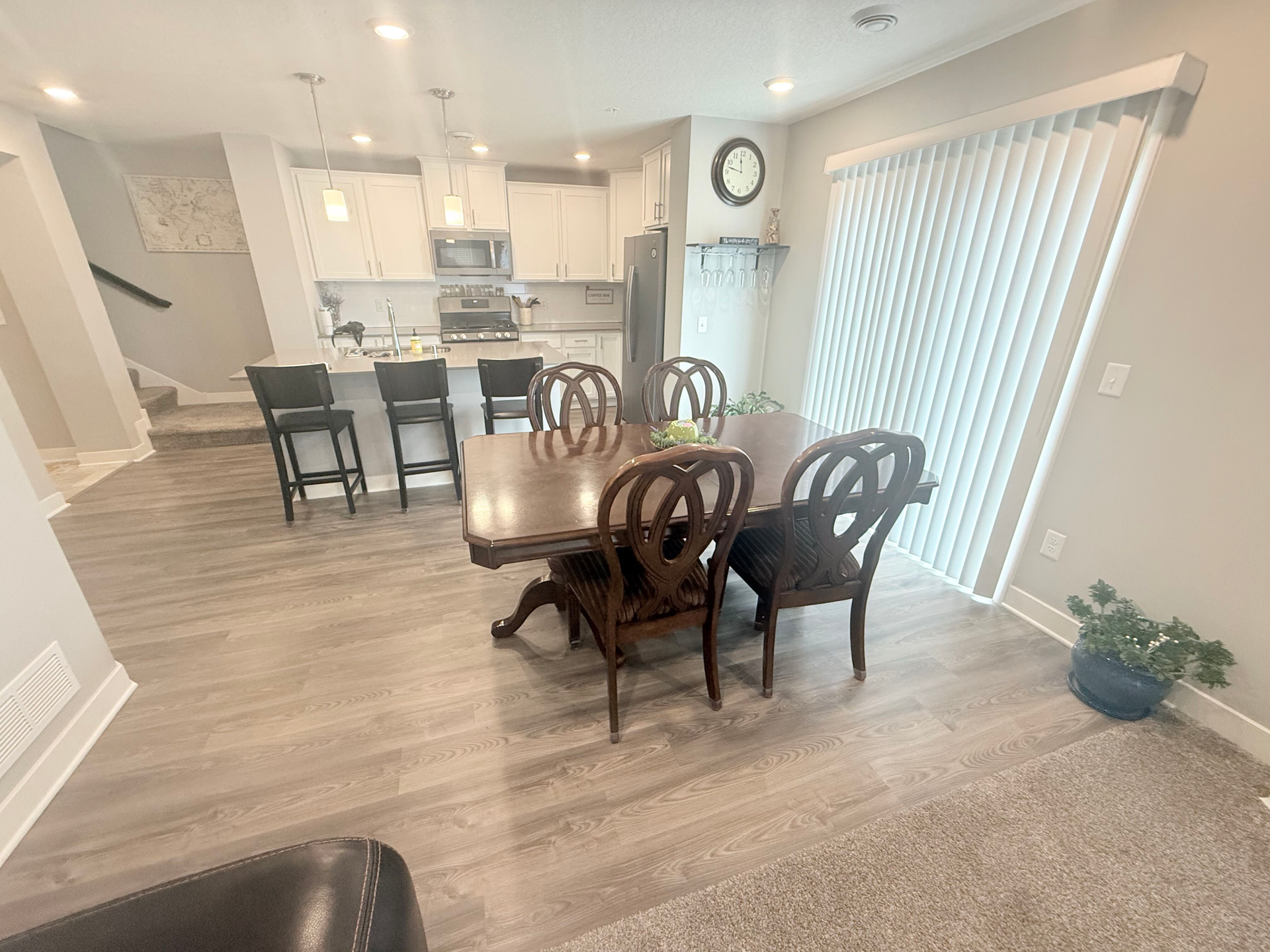 7238 Dora Drive, Hugo, MN 55038 Dining area with sliding door leading to patio.