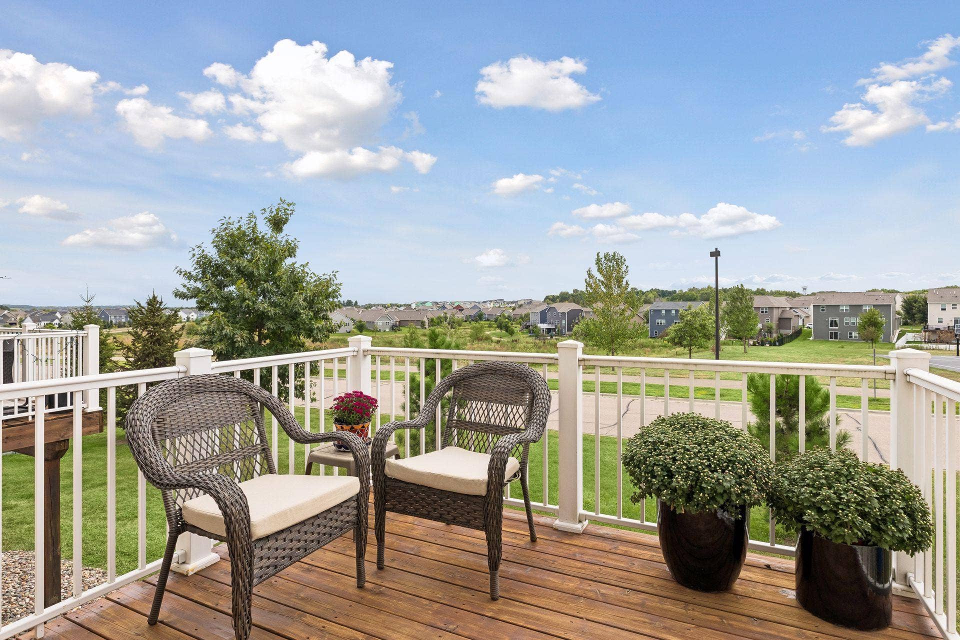 Deck overlooking park
