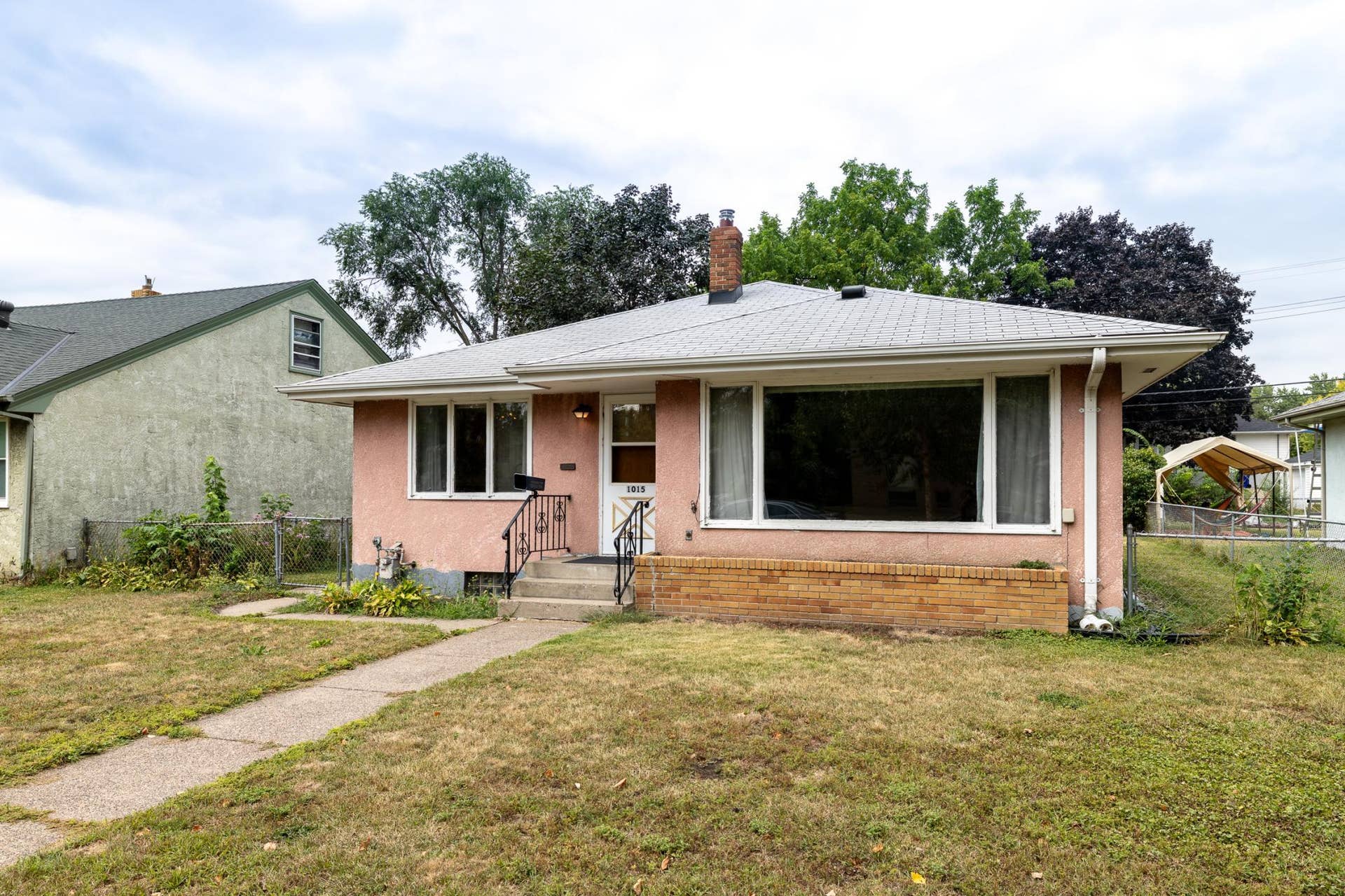 Front view of the home