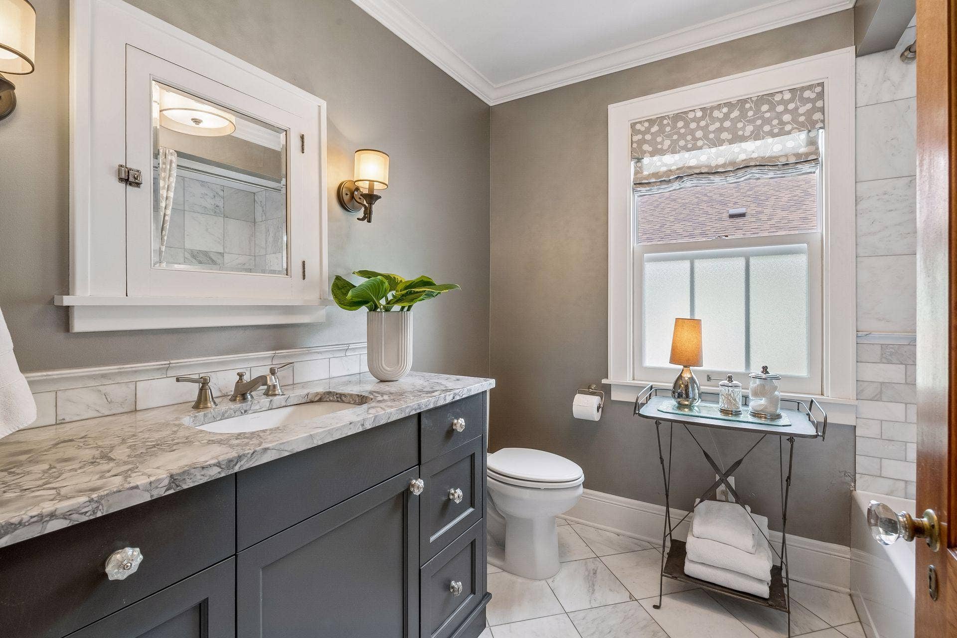 3223 Blaisdell Avenue, 48, Minneapolis, MN 55408 The remodeled 2nd floor bathroom features stone countertop and heated floors.